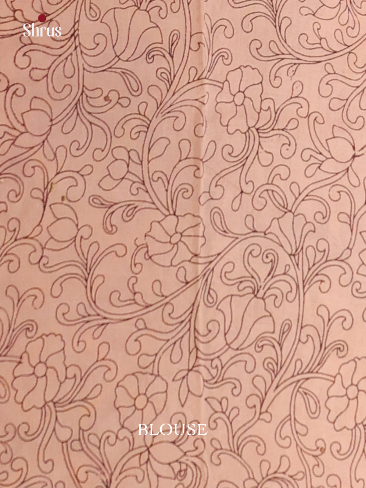 Red & Cream - kalamkari-cotton Saree - Shop on Shrus.com