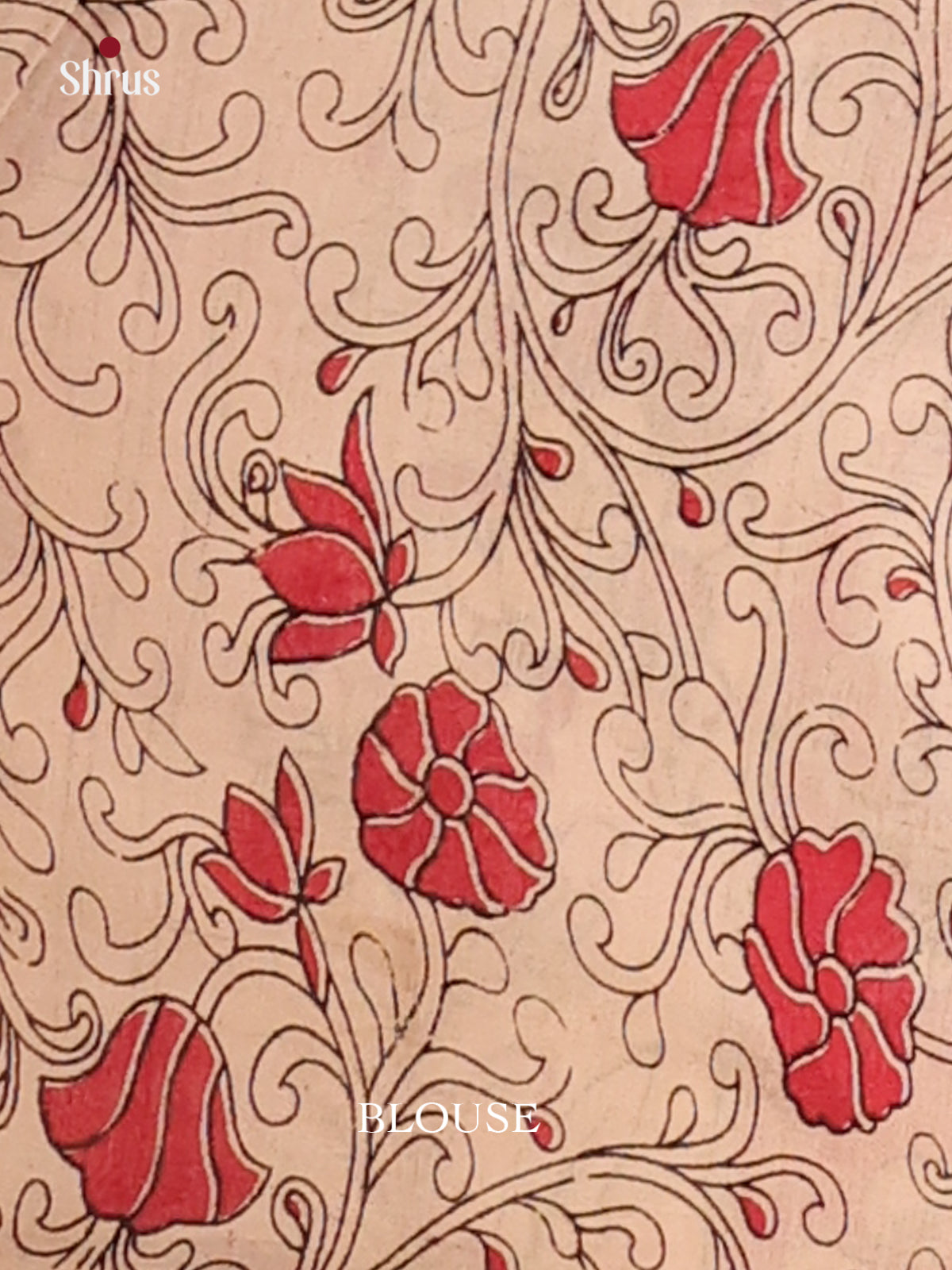 Blue & Pink - kalamkari-cotton Saree - Shop on Shrus.com