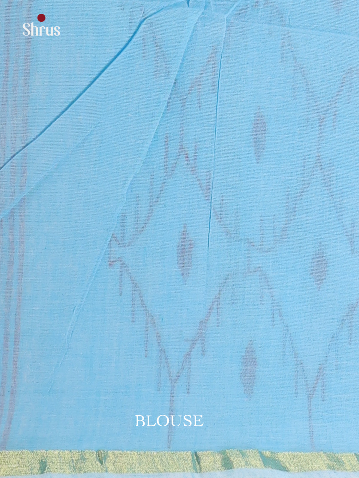 Blue & Red - Bengal cotton Saree - Shop on Shrus.com