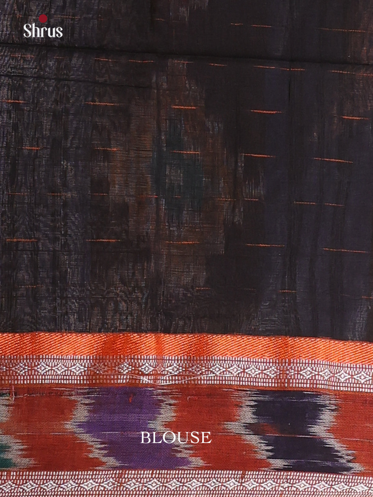 Black & Orange - Bengal cotton Saree - Shop on Shrus.com