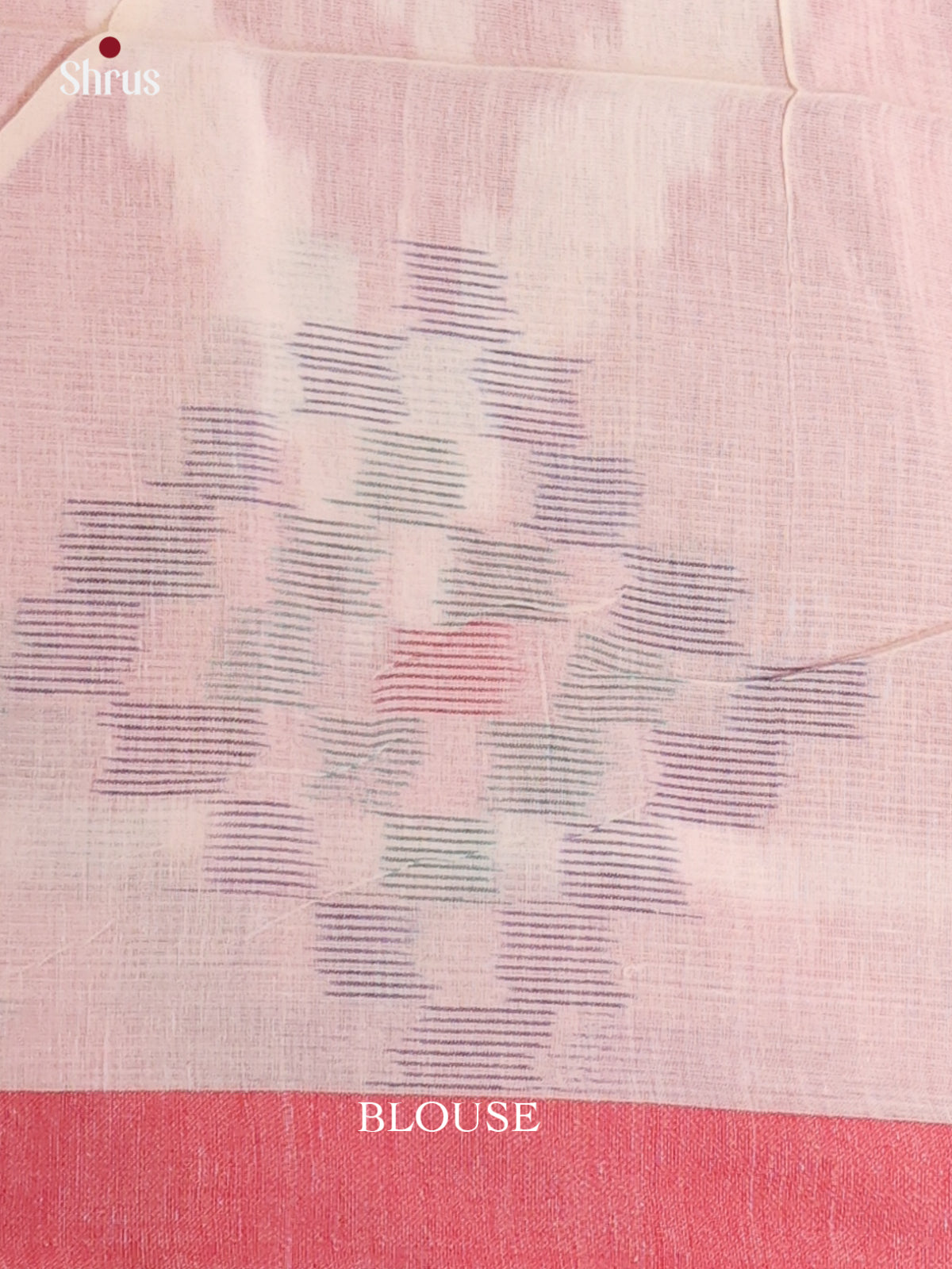 Cream & Red- Bengal cotton Saree - Shop on Shrus.com