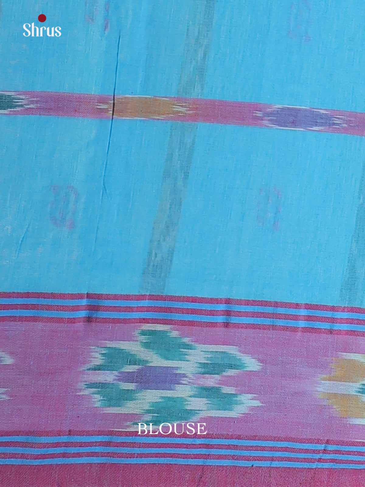 Blue & Pink - Bengal cotton Saree - Shop on Shrus.com