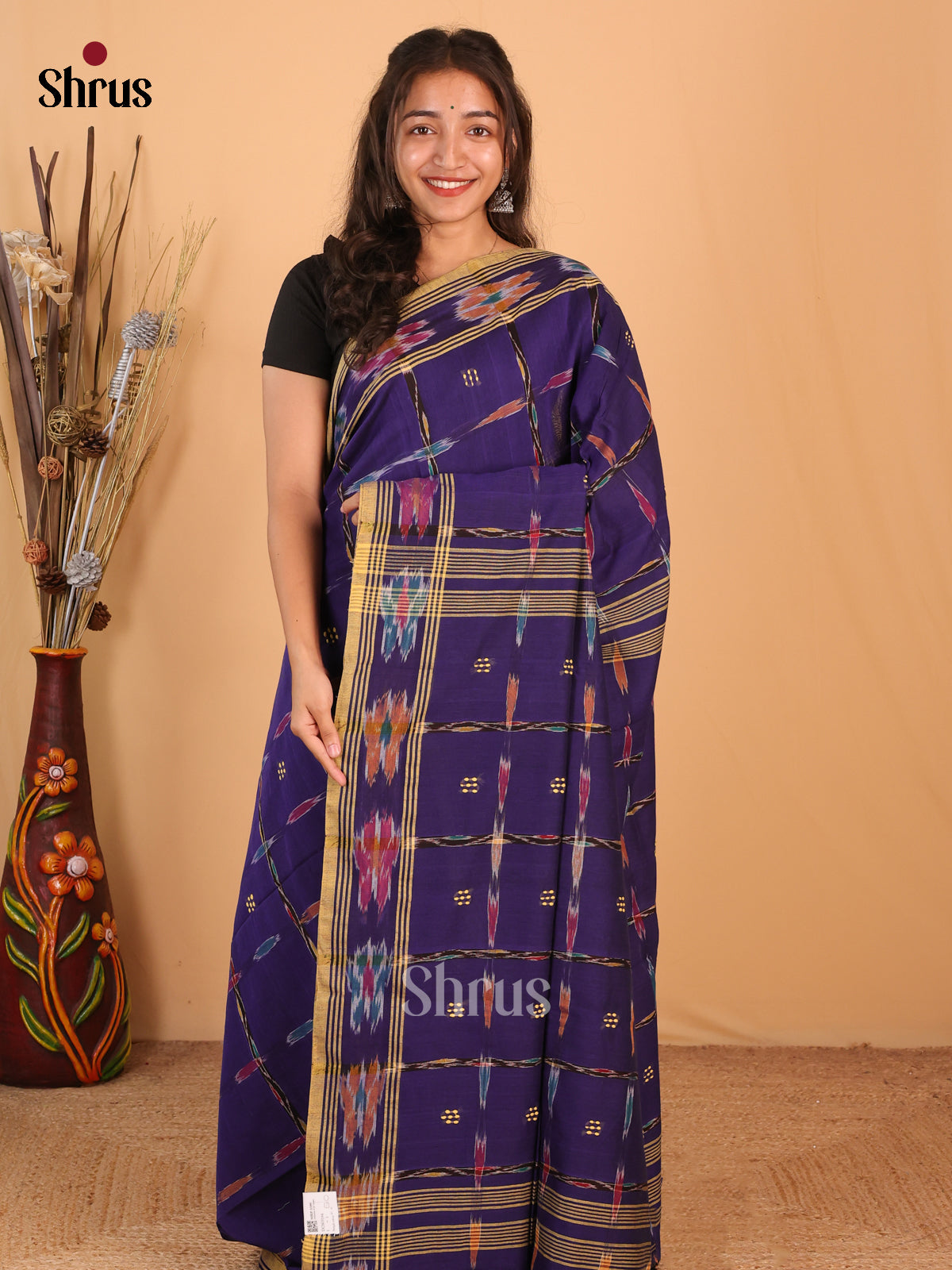 Violet - Bengal cotton Saree - Shop on Shrus.com
