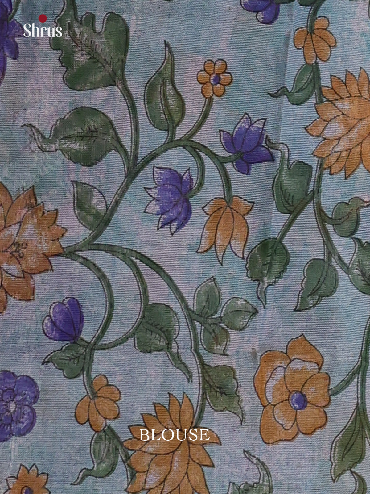 Pink & Blue - Bengal cotton Saree - Shop on Shrus.com