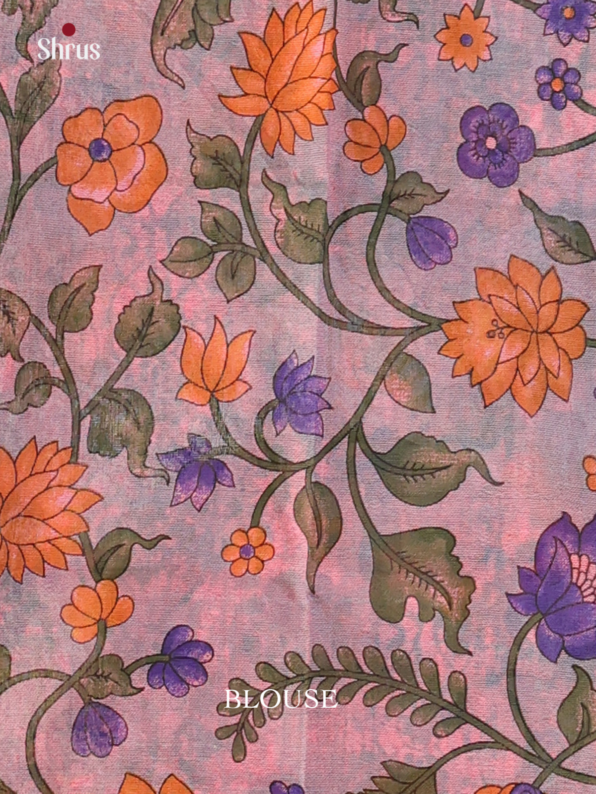 Pastel Blue & Pink - Bengal cotton Saree - Shop on Shrus.com