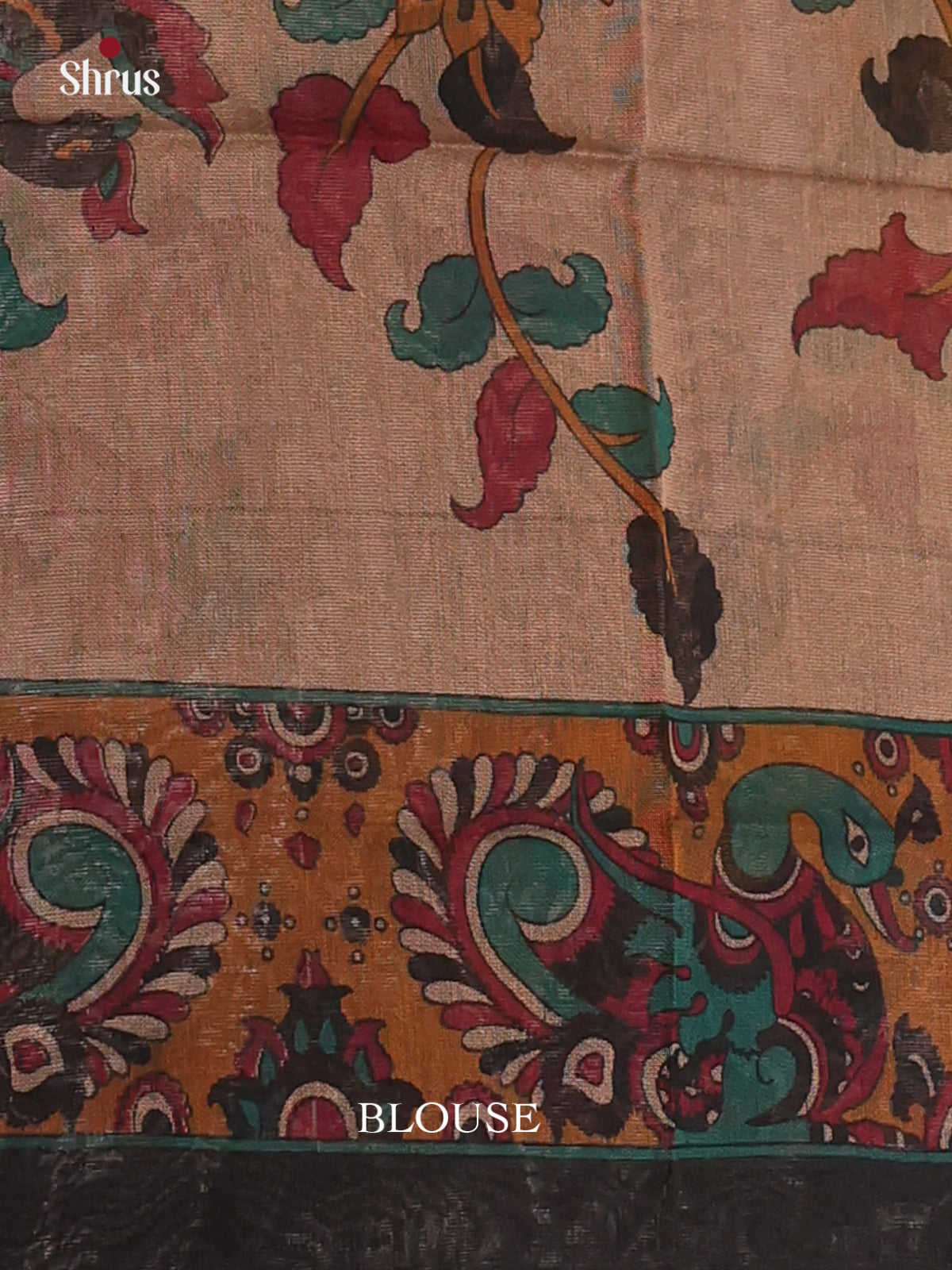 Mustardy Green & Brown - Bengal cotton Saree - Shop on Shrus.com