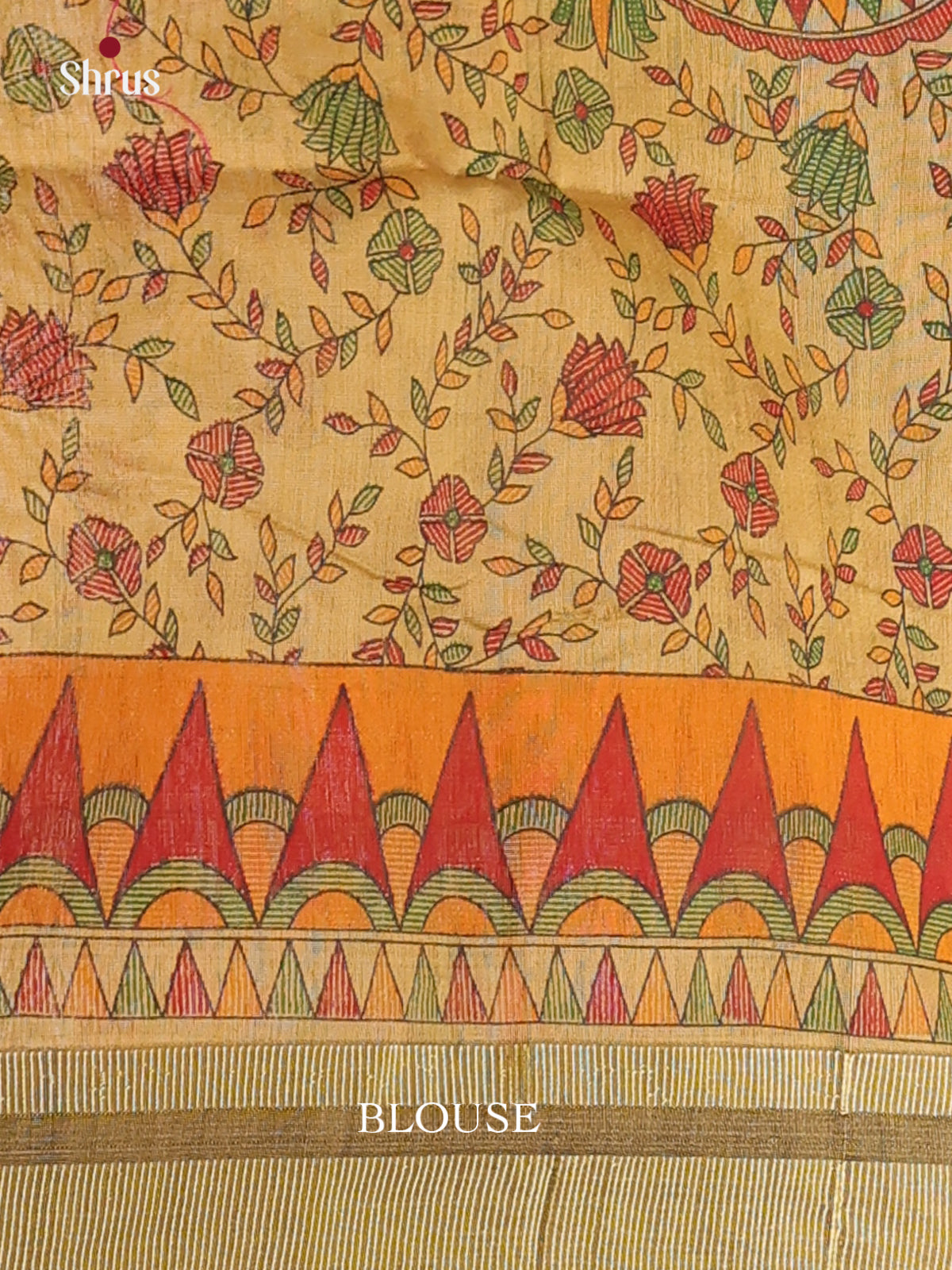 Green & Beige - Bengal cotton Saree - Shop on Shrus.com
