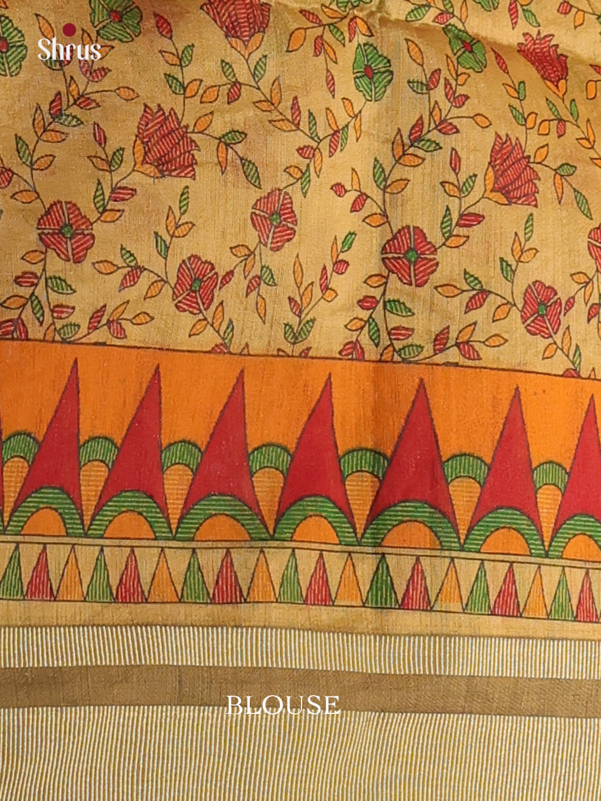 Majenta Pink & Beige - Bengal cotton Saree - Shop on Shrus.com