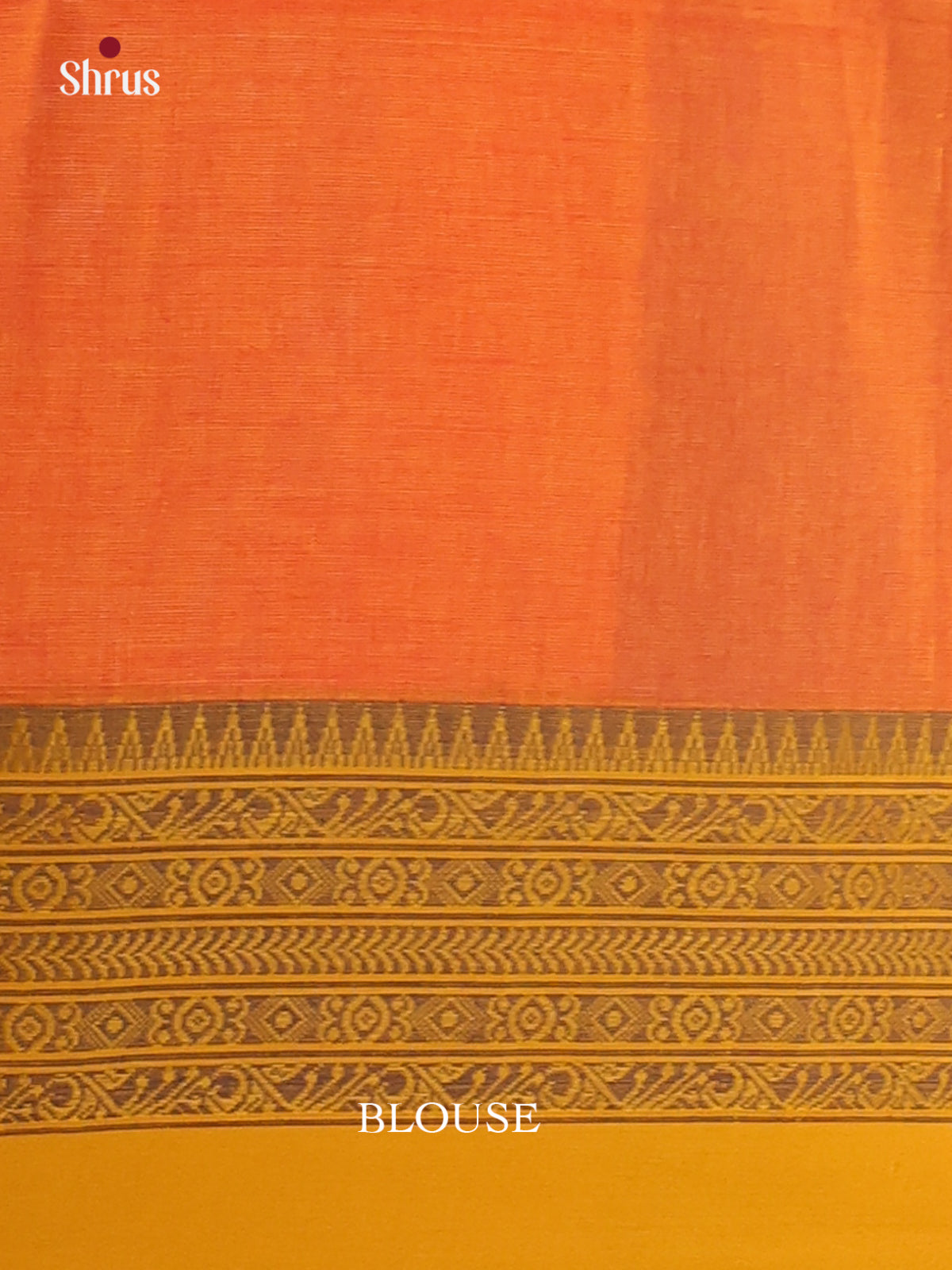 Purple & Orange - Bengal cotton Saree - Shop on Shrus.com