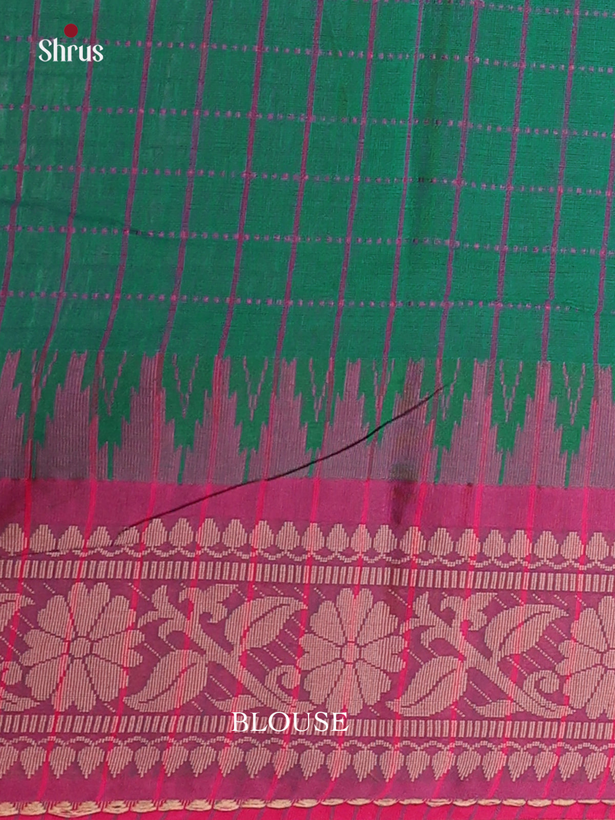 Green & Pink - Bengal cotton Saree - Shop on Shrus.com