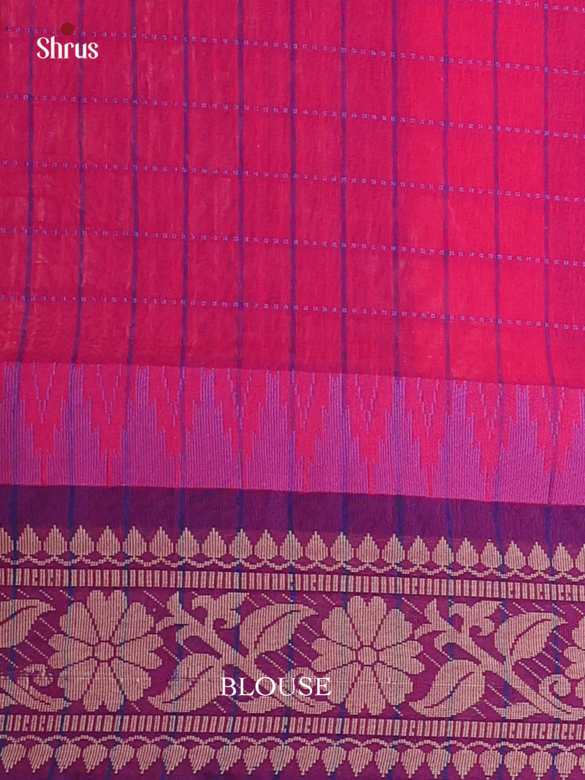 Pink & Purple - Bengal cotton Saree - Shop on Shrus.com