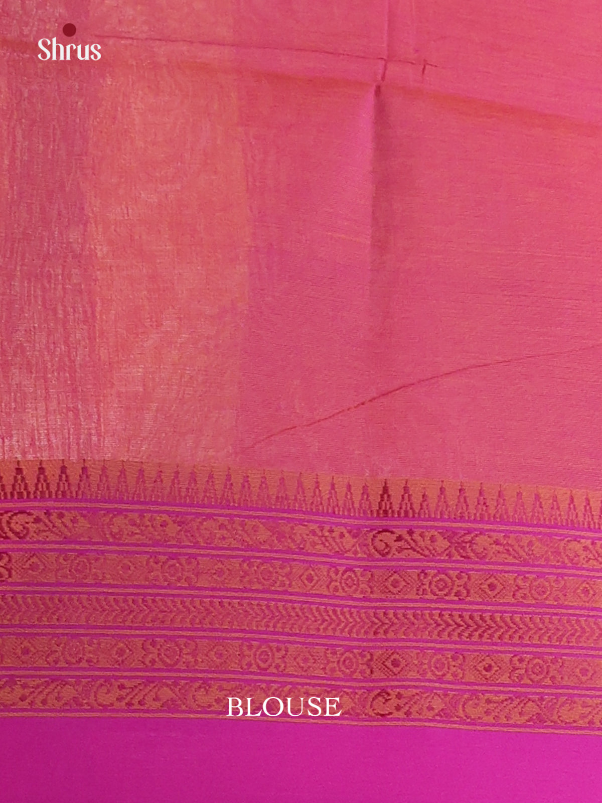 Mustard & Pink - Bengal cotton Saree - Shop on Shrus.com