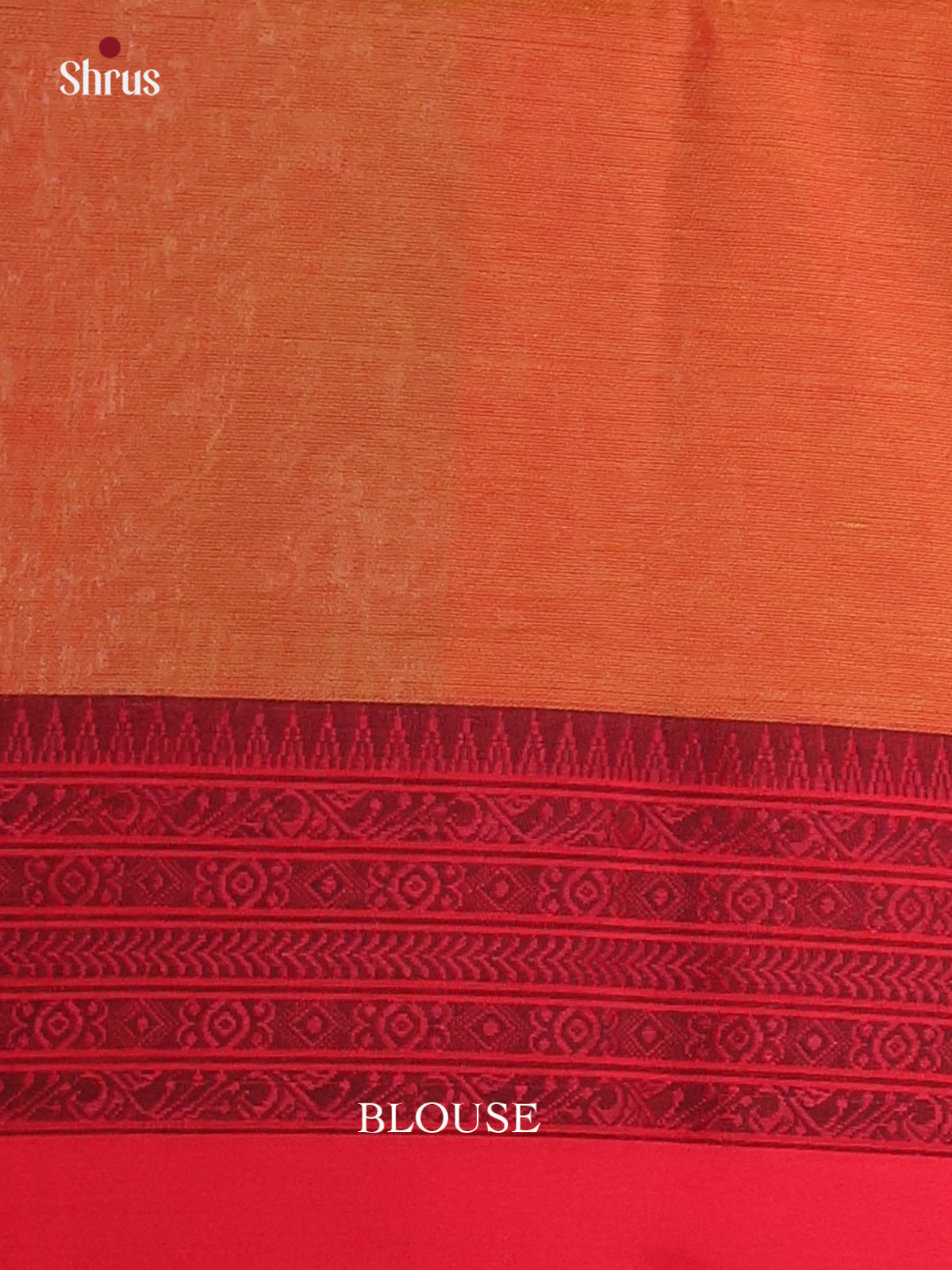 Green & Orange - Bengal cotton Saree - Shop on Shrus.com