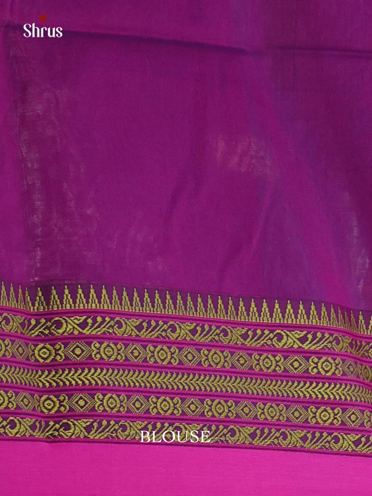 Blue & Purple - Bengal cotton Saree - Shop on Shrus.com