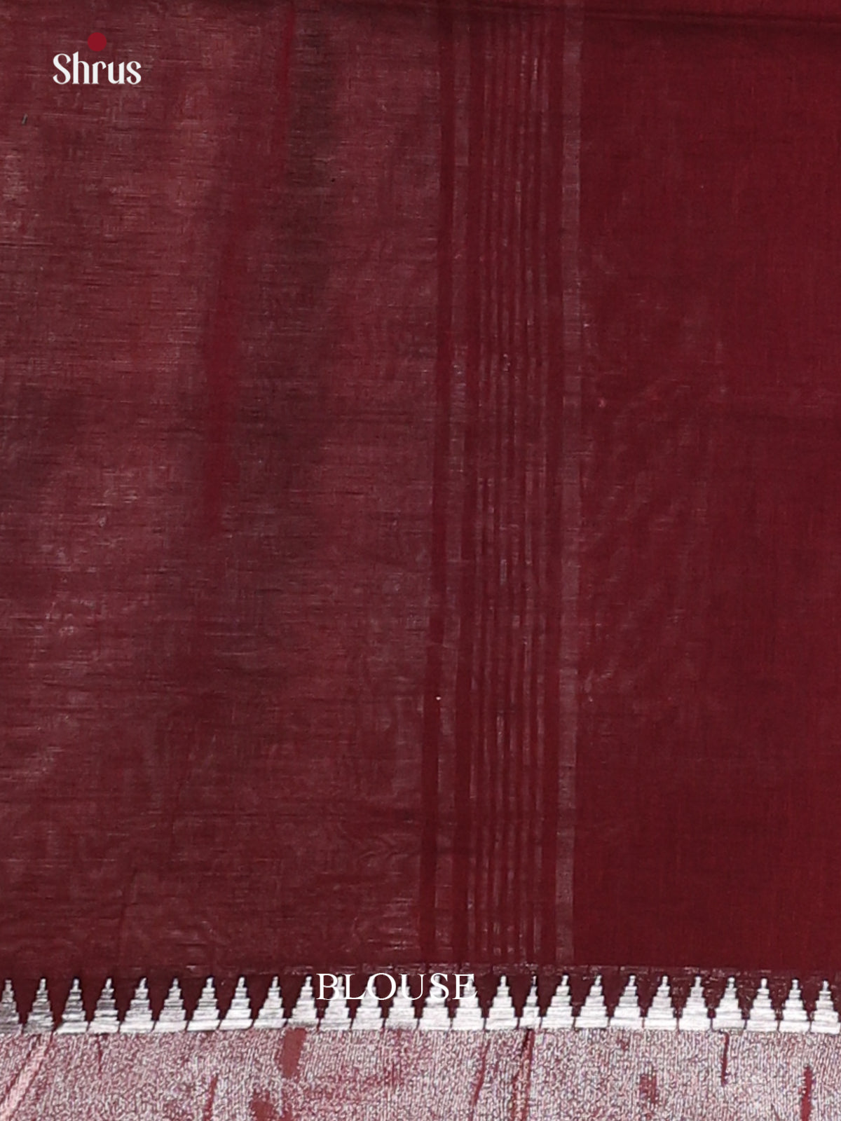 Maroon - Bengal cotton Saree - Shop on Shrus.com