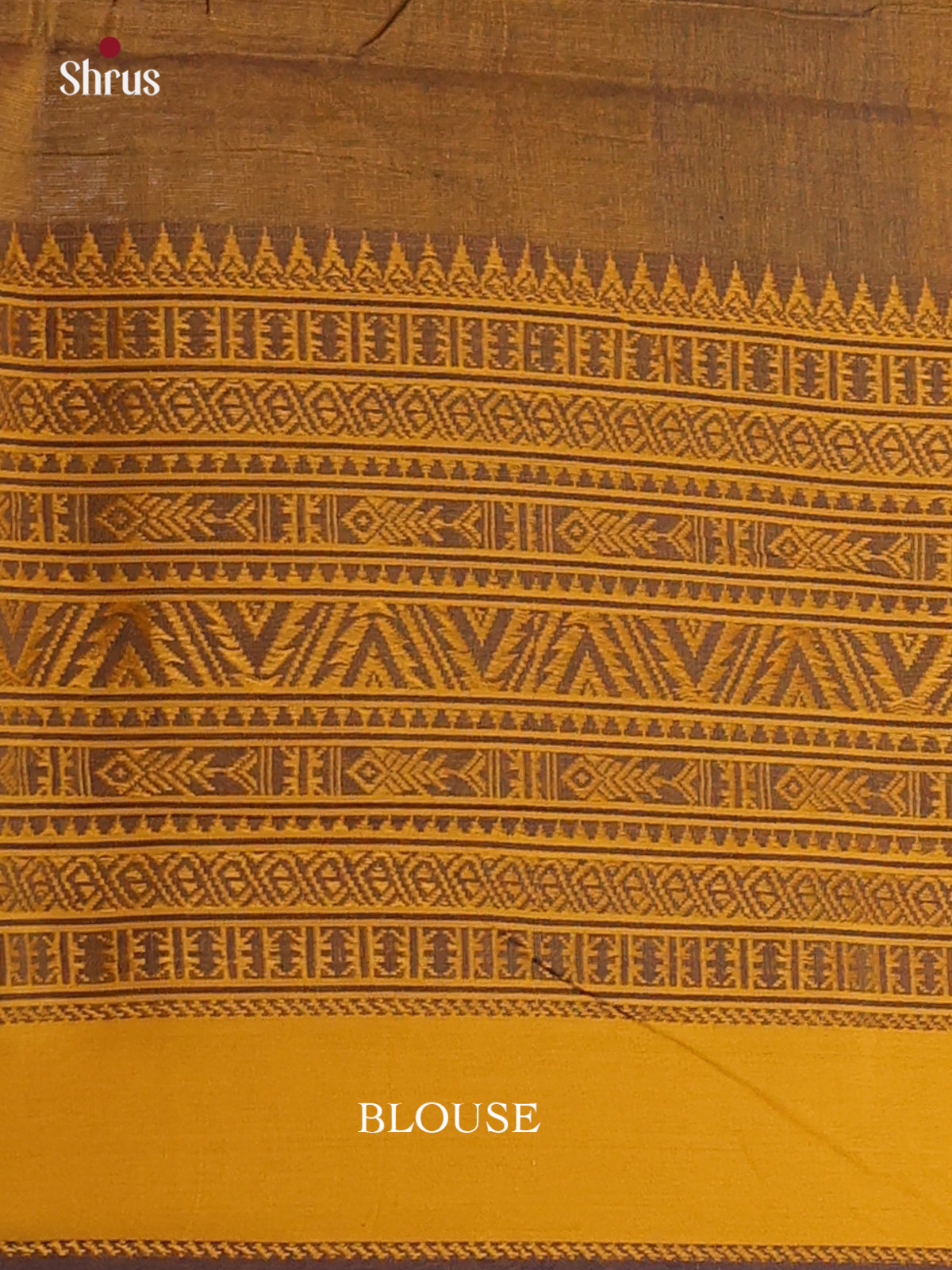 Blue & Mustard - Bengal cotton Saree - Shop on Shrus.com