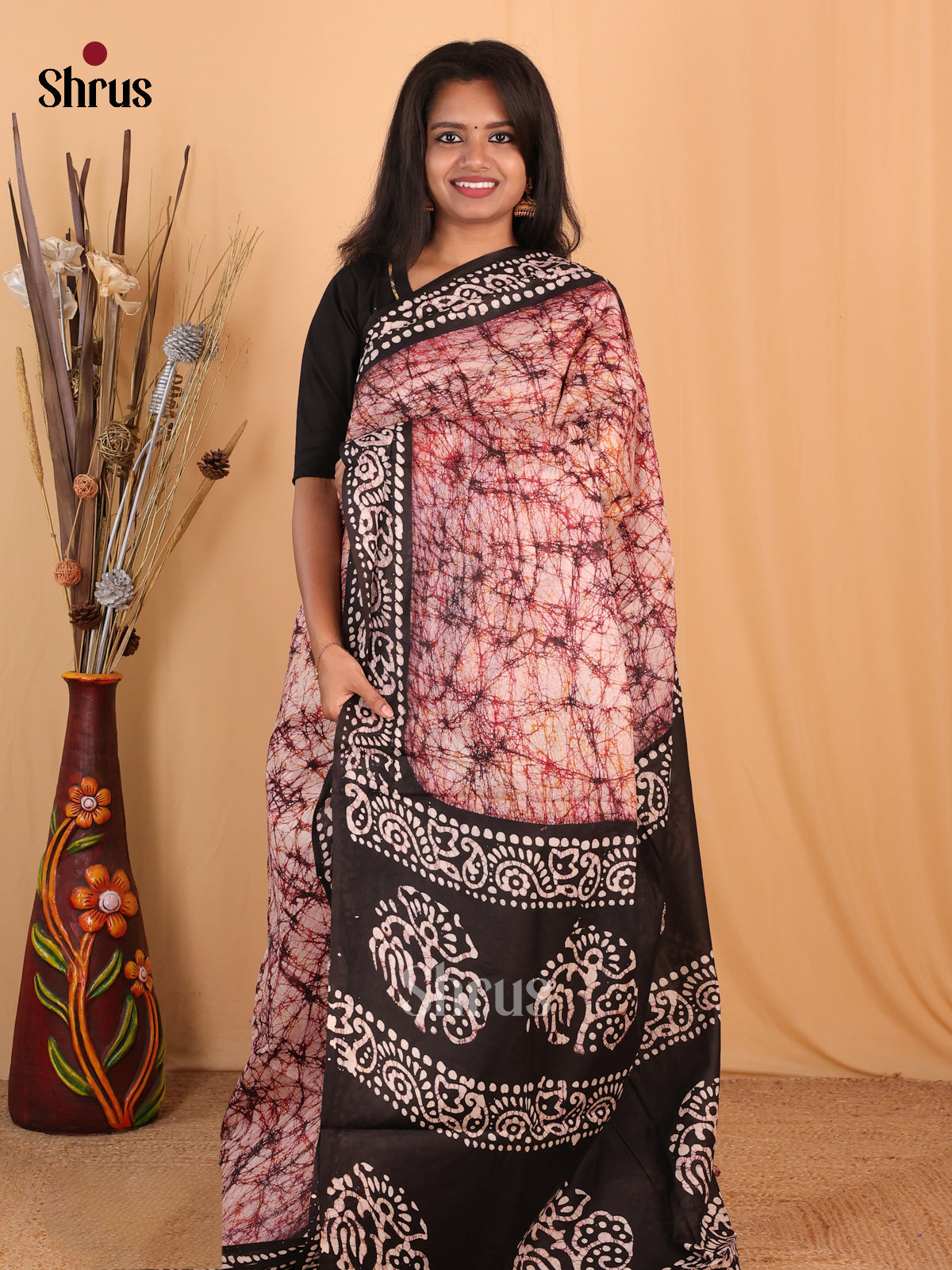 White & Black - Bhatik Saree - Shop on Shrus.com