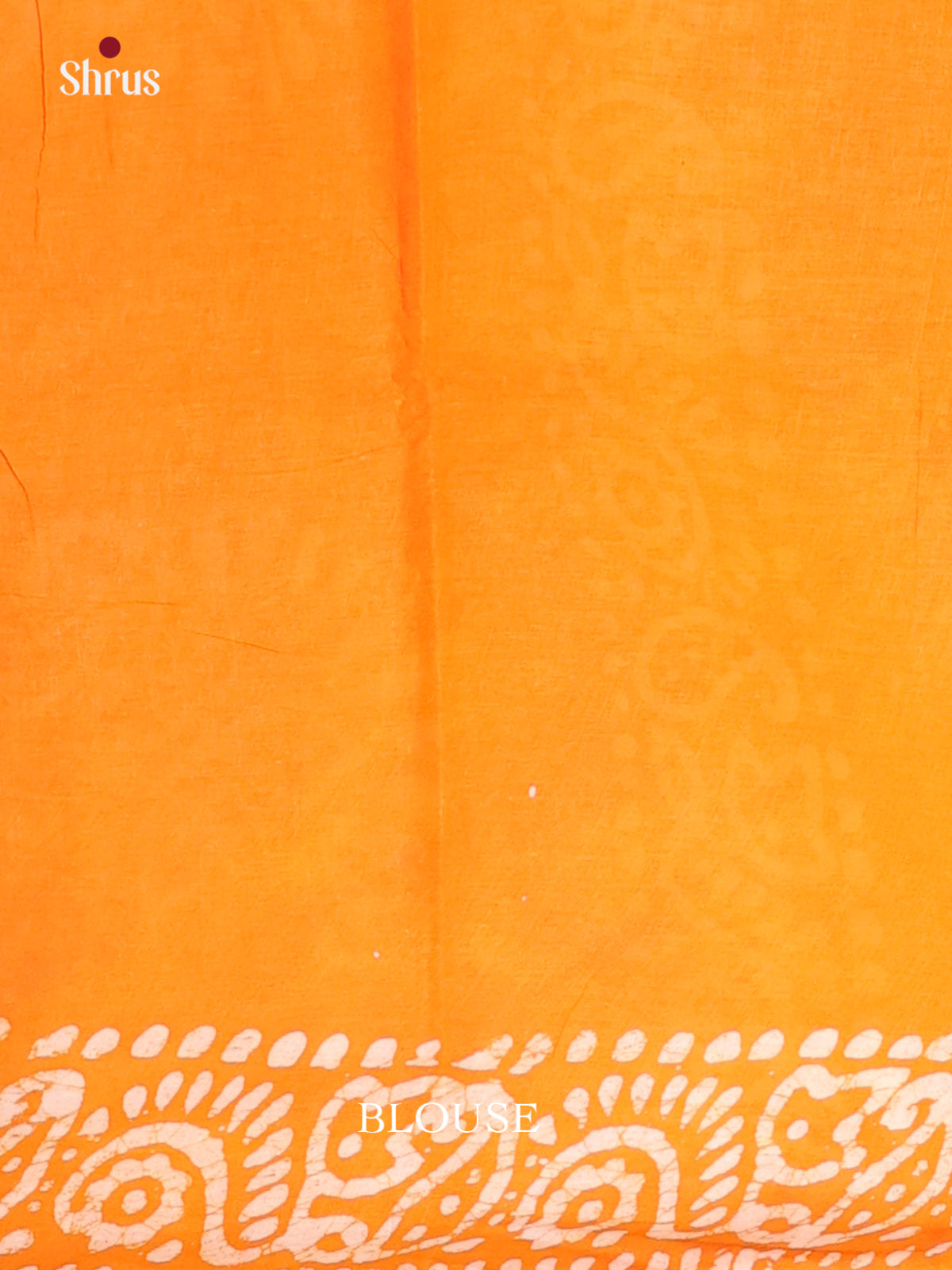 Cream & Orange - Bhatik Saree - Shop on Shrus.com