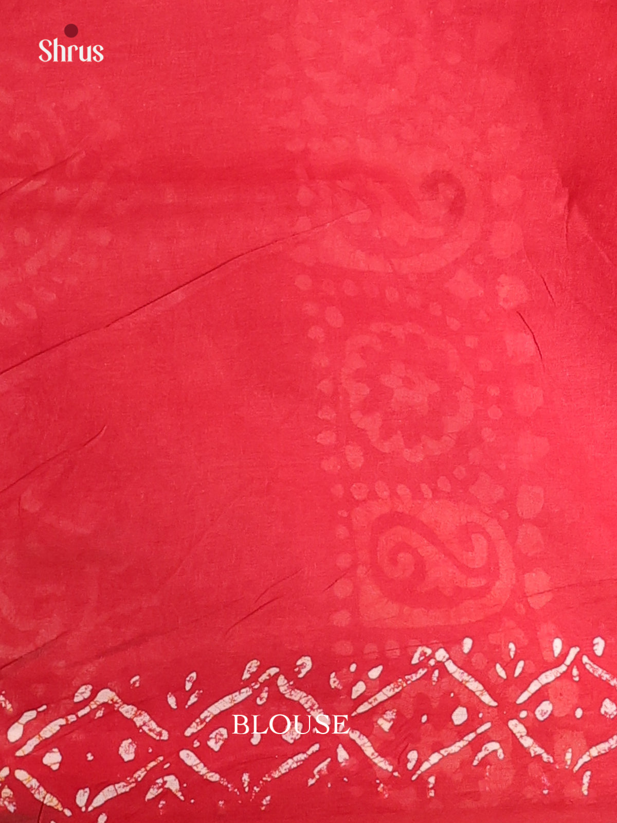 Cream & Red - Bhatik Saree - Shop on Shrus.com