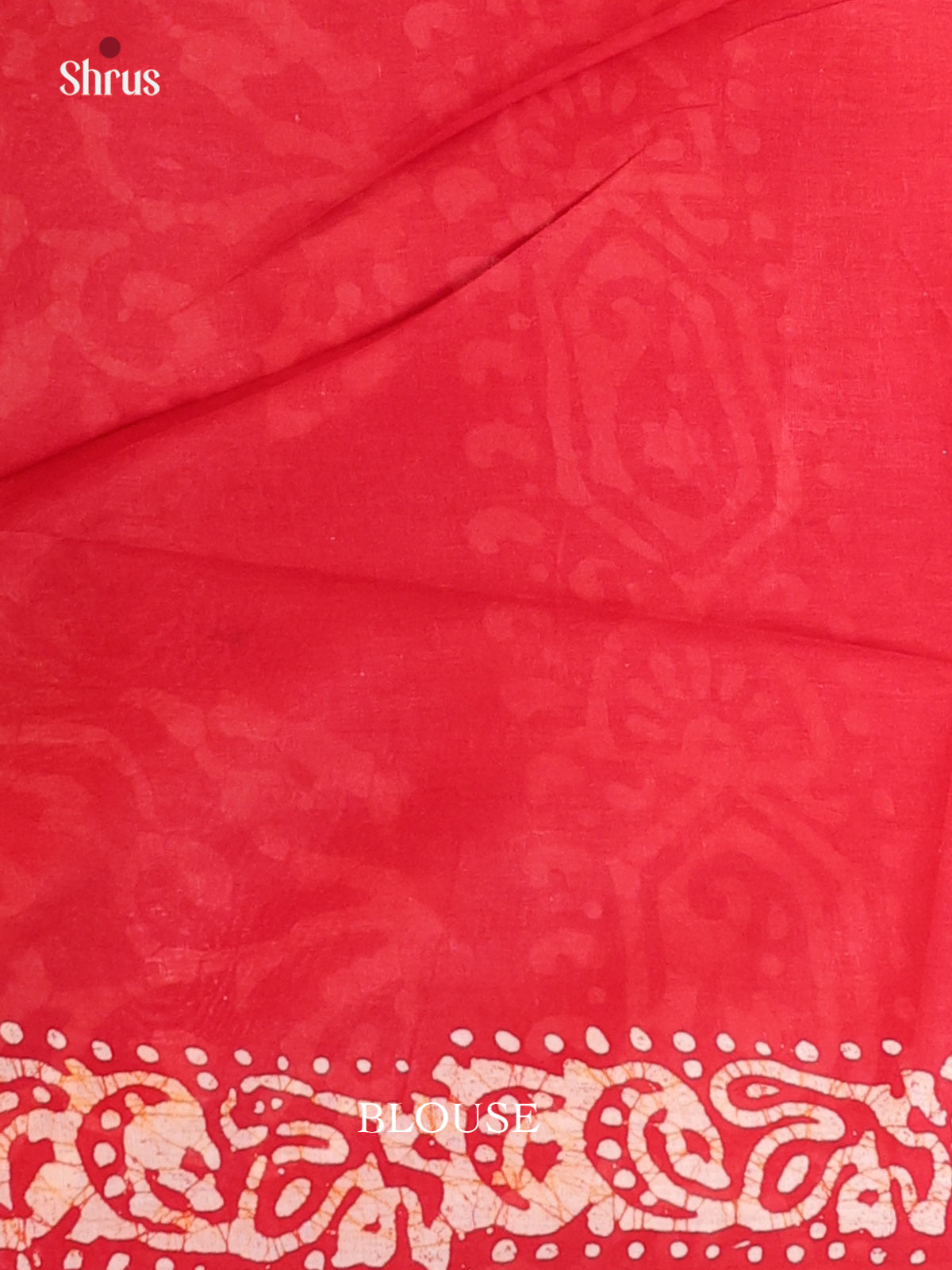 Cream & Red - Bhatik Saree - Shop on Shrus.com