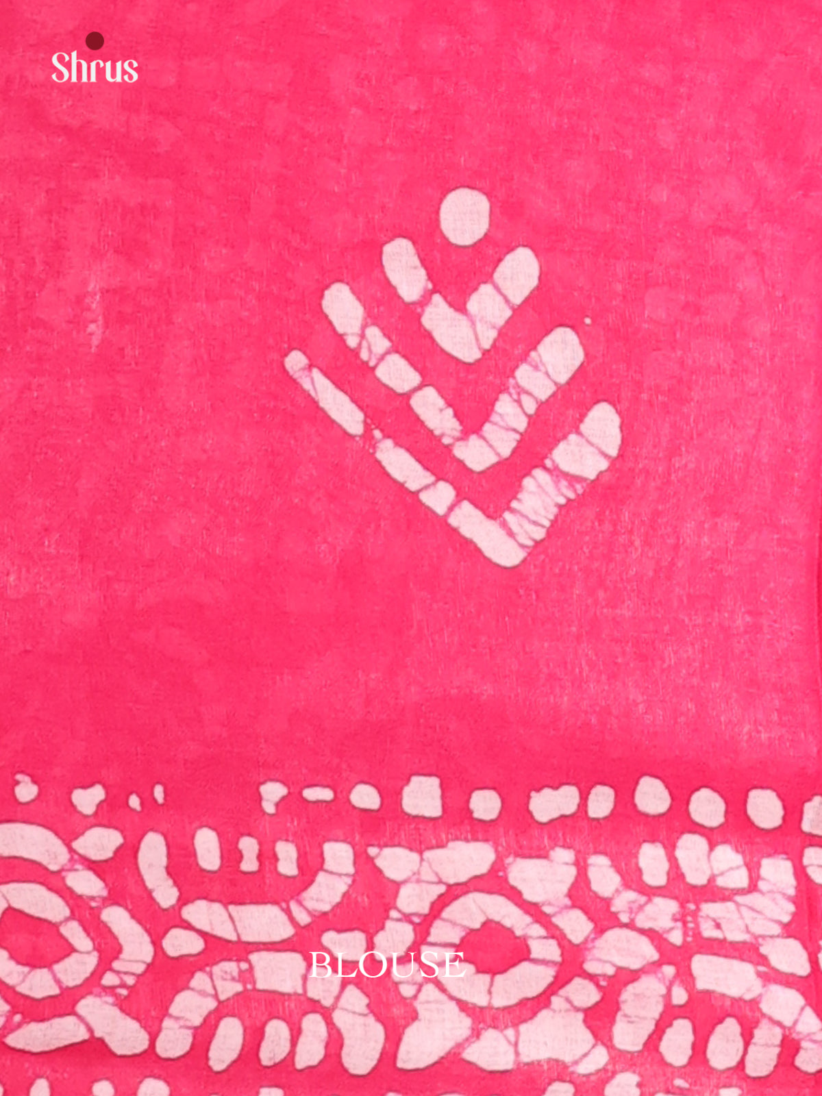 Cream & Pink - Bhatik Saree - Shop on Shrus.com