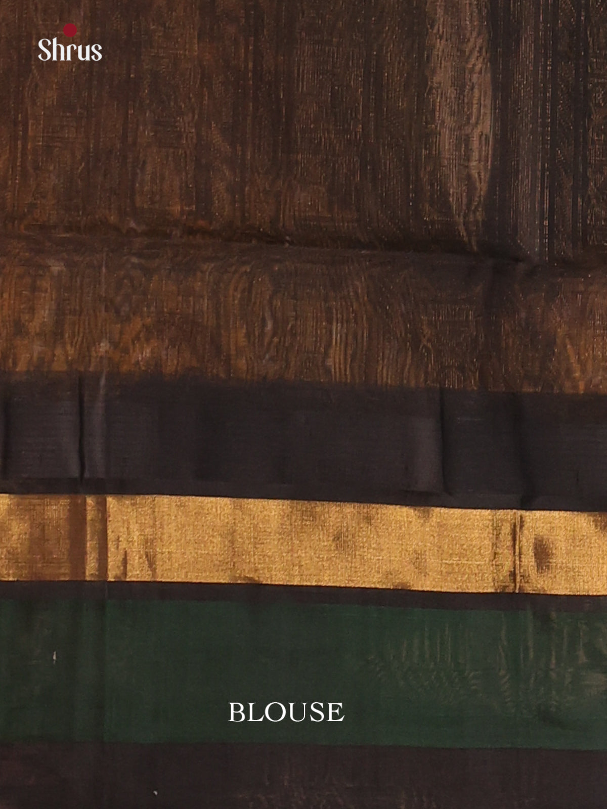 Mustard & Black- Silk Cotton Saree - Shop on Shrus.com
