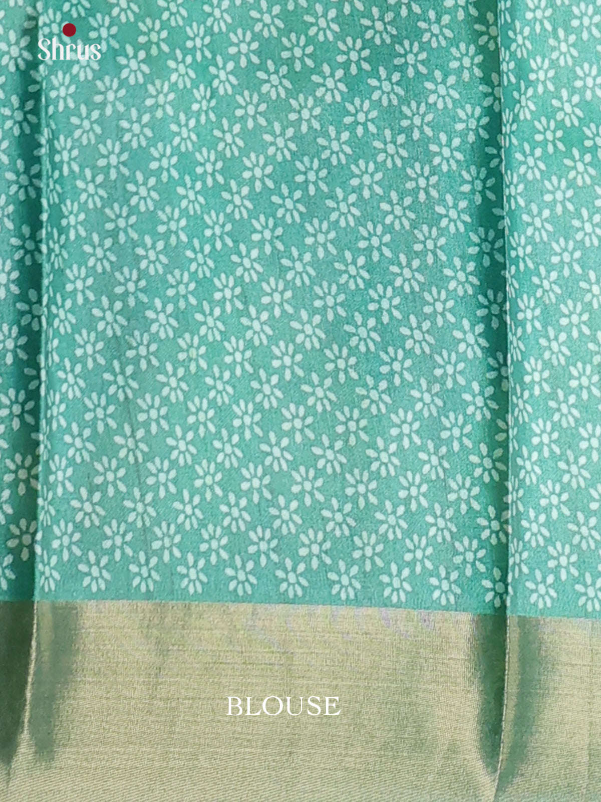 Cream & Blue - Printed Tussar Saree - Shop on Shrus.com