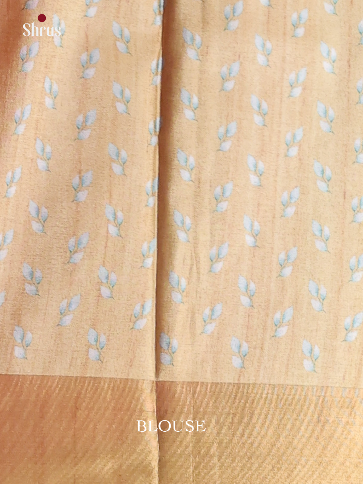 Cream - Printed Tussar Saree - Shop on Shrus.com