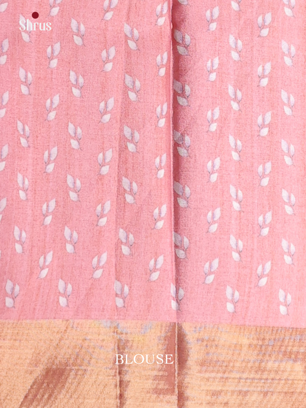 Pink - Printed Tussar Saree - Shop on Shrus.com