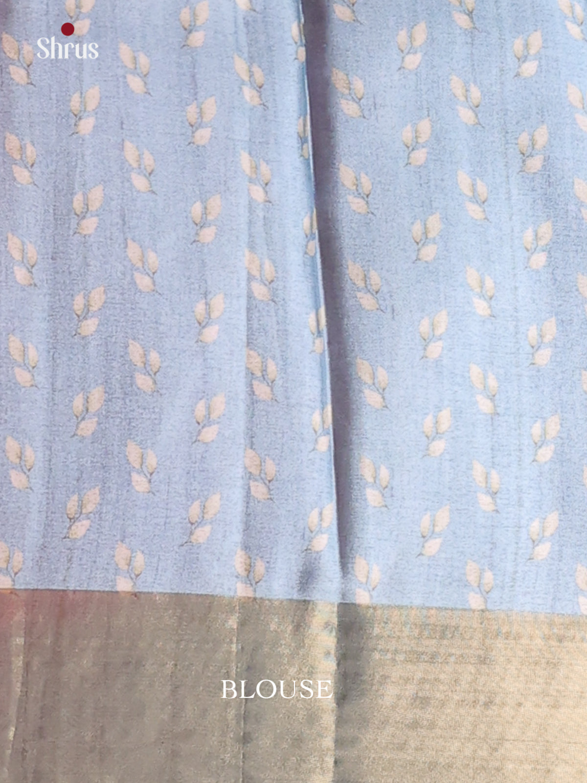 Blue - Printed Tussar Saree - Shop on Shrus.com