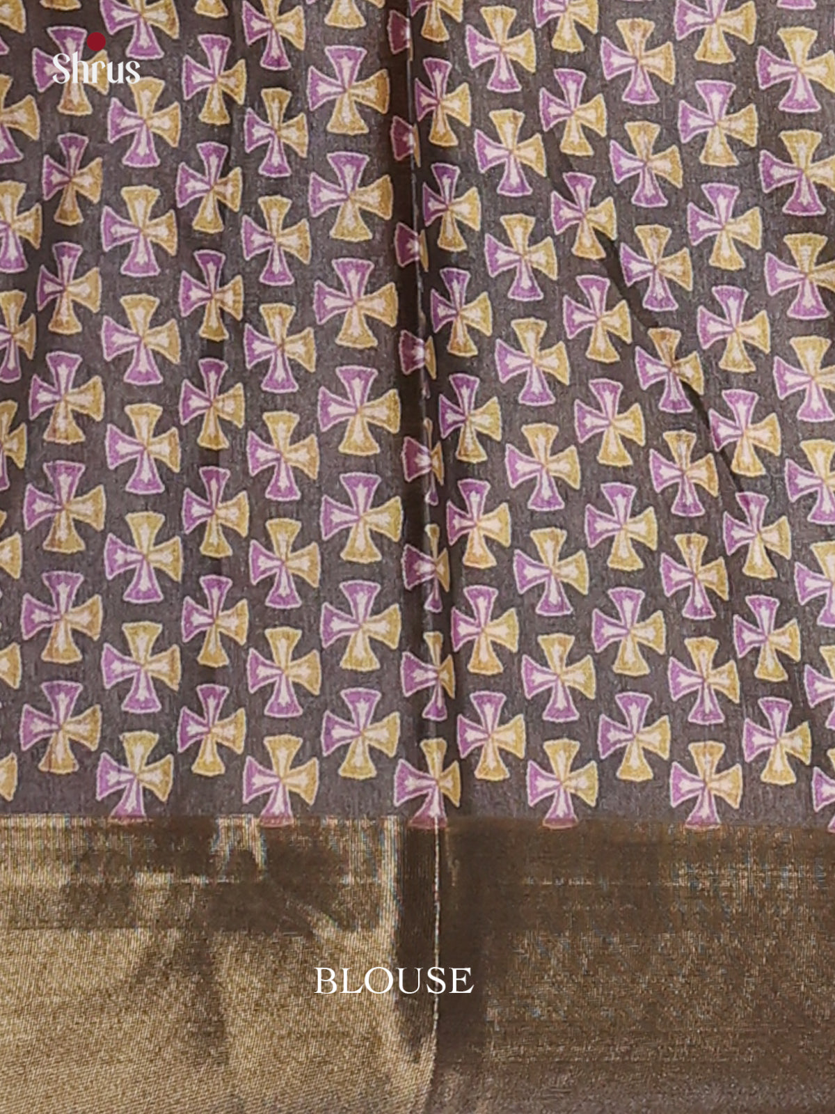 Green & Black - Printed Tussar Saree - Shop on Shrus.com