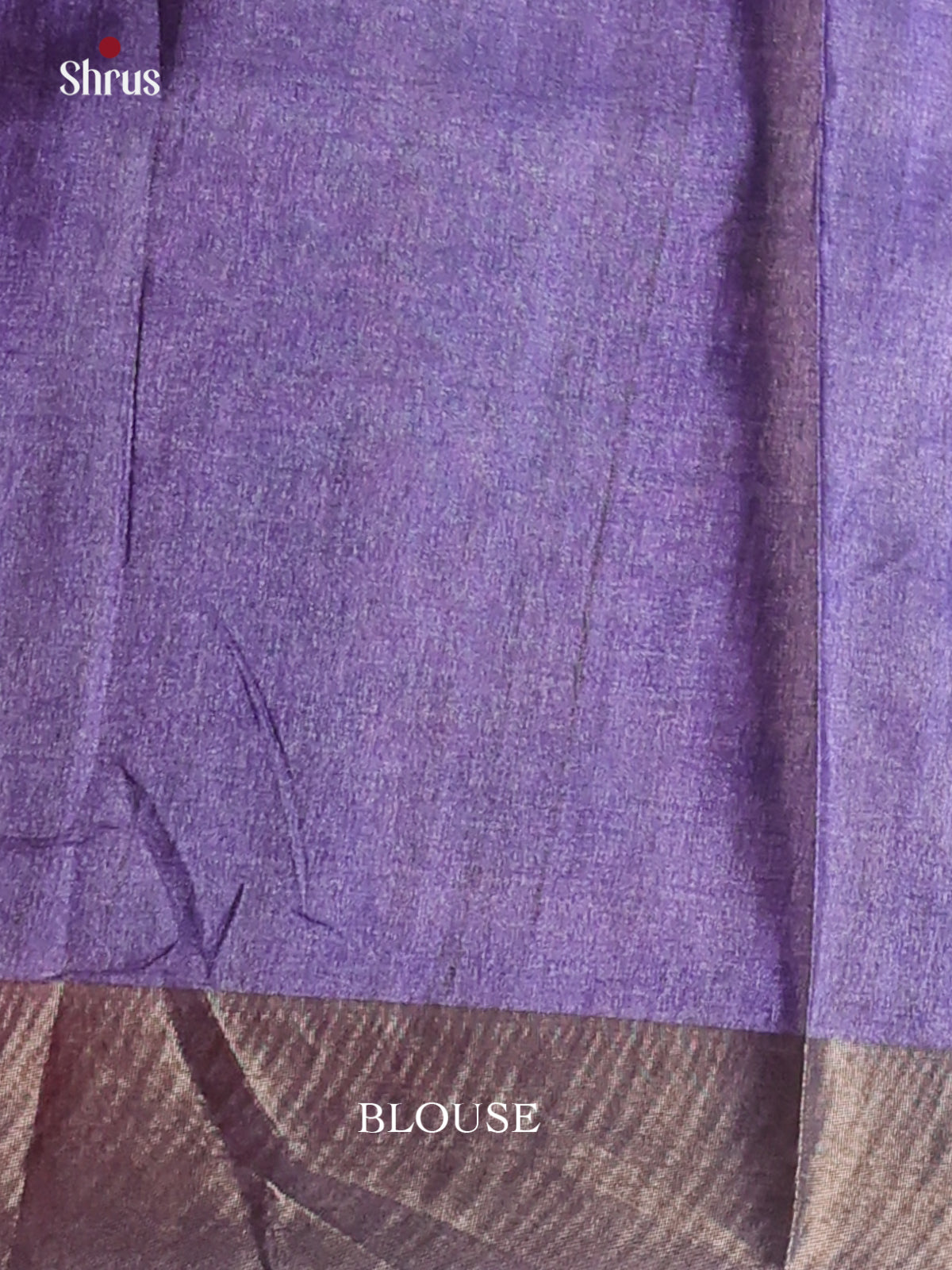 Cream & Purple - Printed Tussar Saree - Shop on Shrus.com