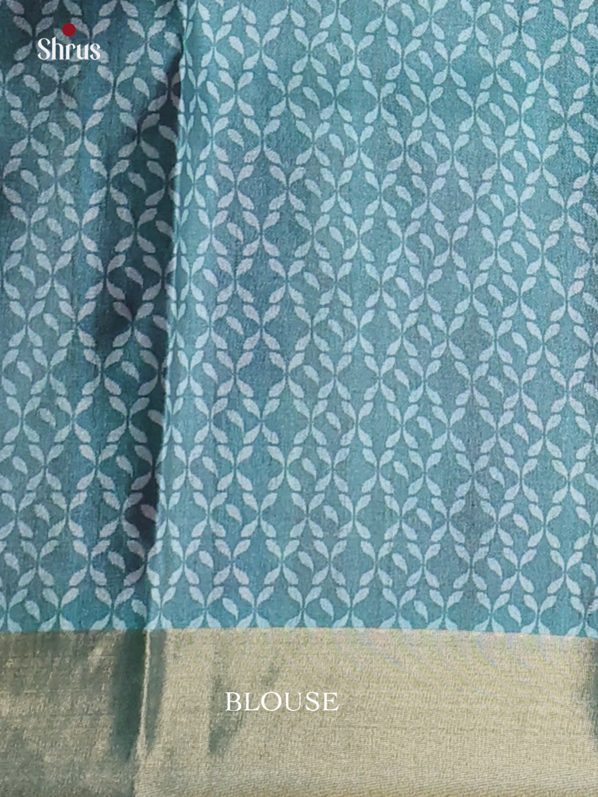 Cream & Green - Printed Tussar Saree - Shop on Shrus.com