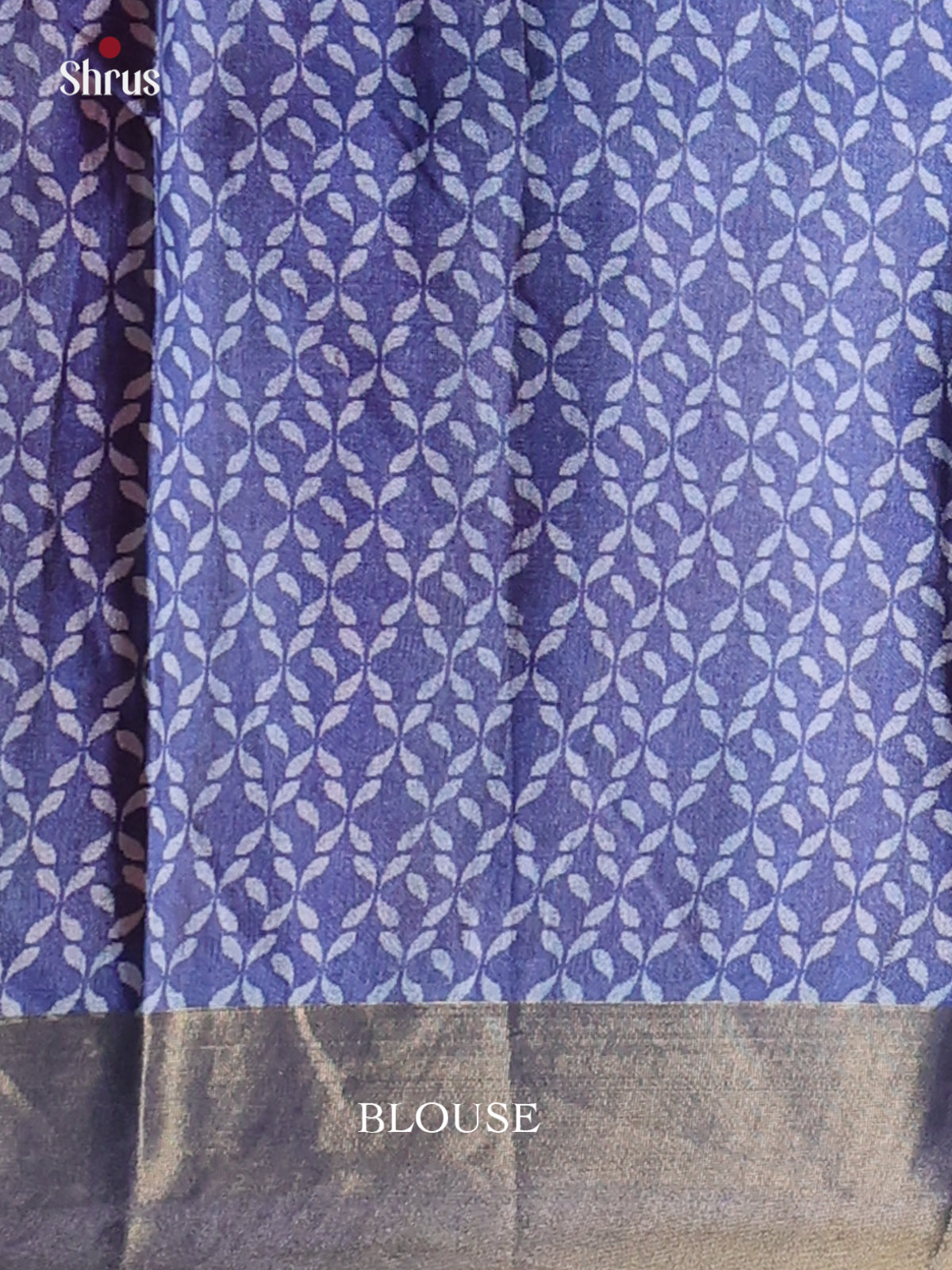 Cream & Blue - Printed Tussar Saree - Shop on Shrus.com
