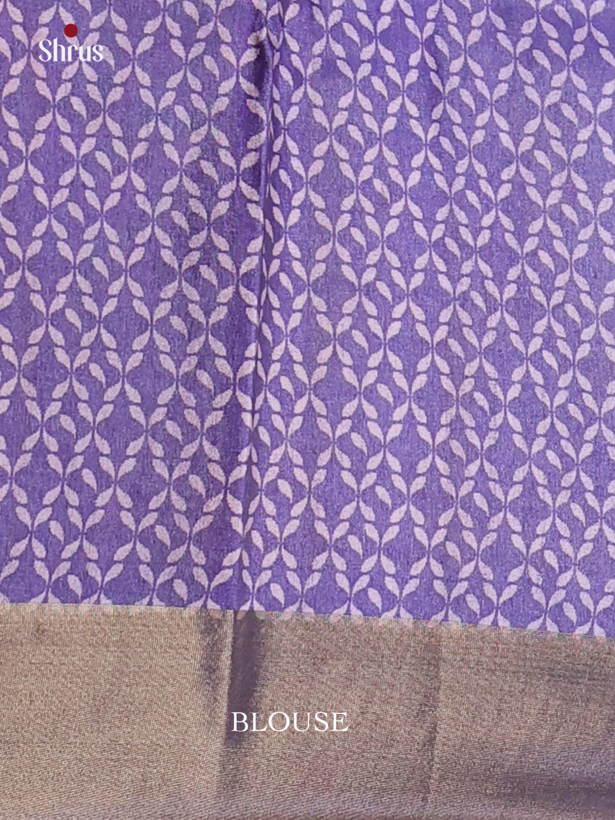 Cream & Purple - Printed Tussar Saree - Shop on Shrus.com
