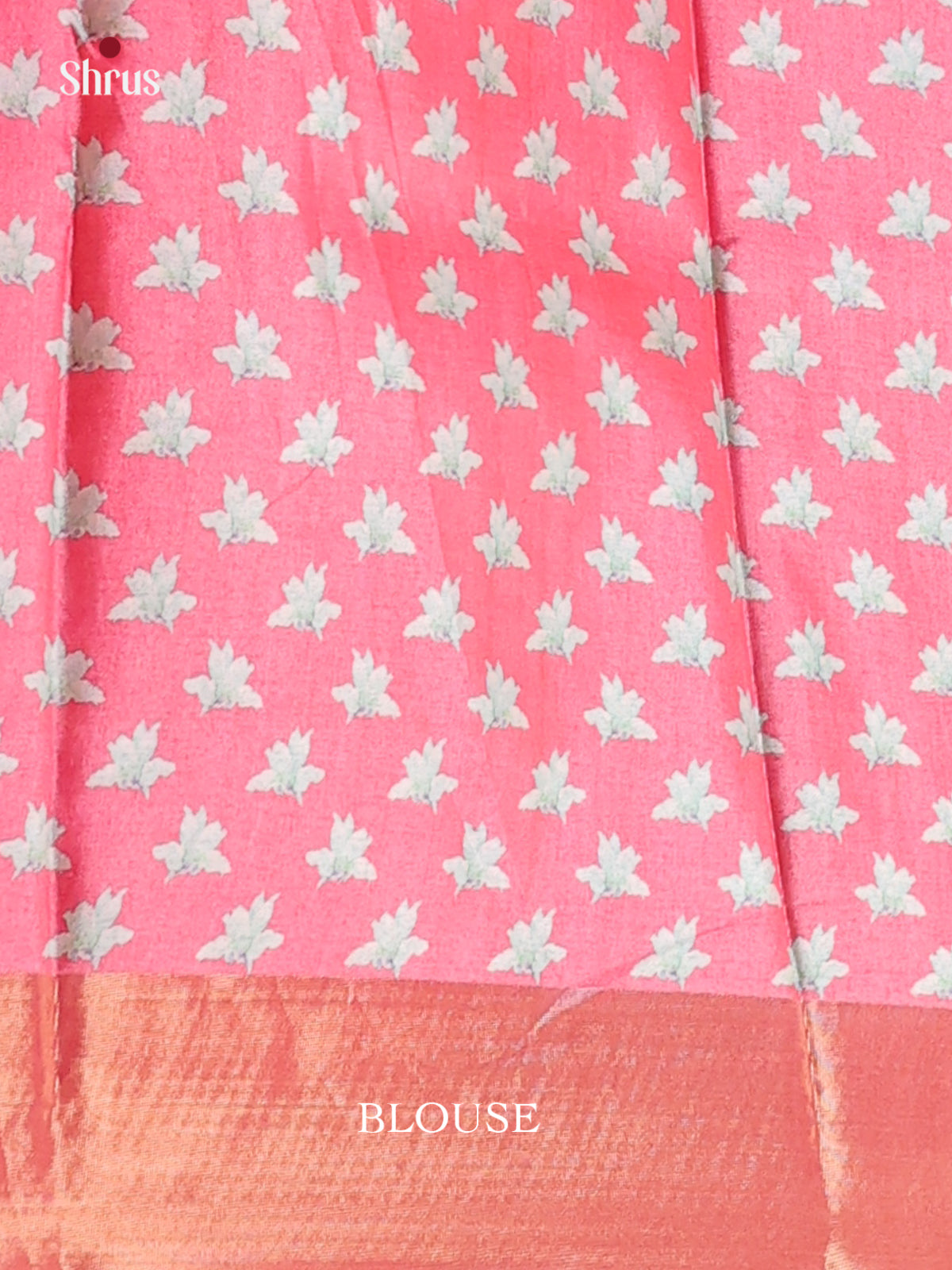 Pink - Printed Tussar Saree - Shop on Shrus.com