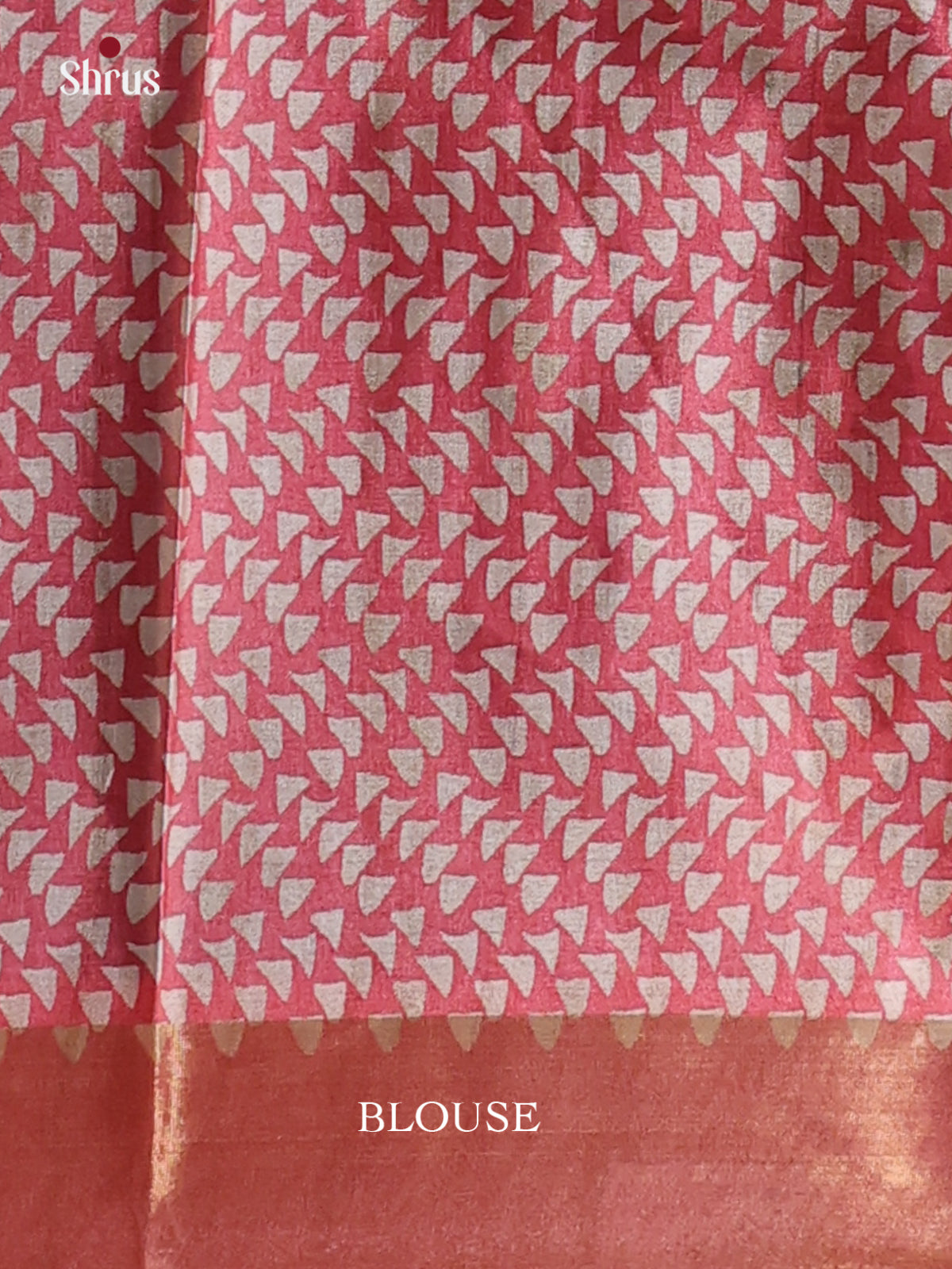 Cream & Maroon - Printed Tussar Saree - Shop on Shrus.com