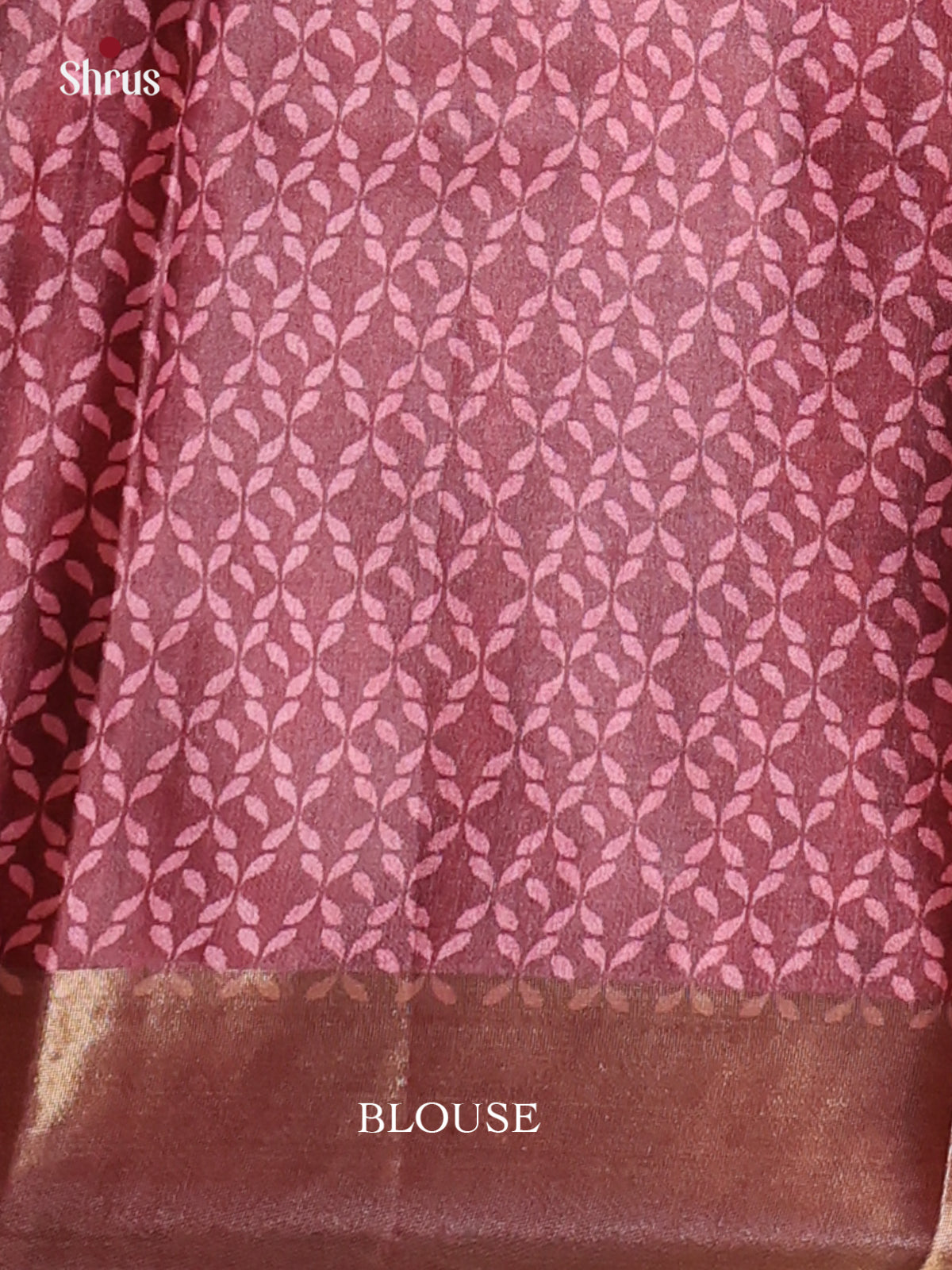 Cream & Maroon - Printed Tussar Saree - Shop on Shrus.com