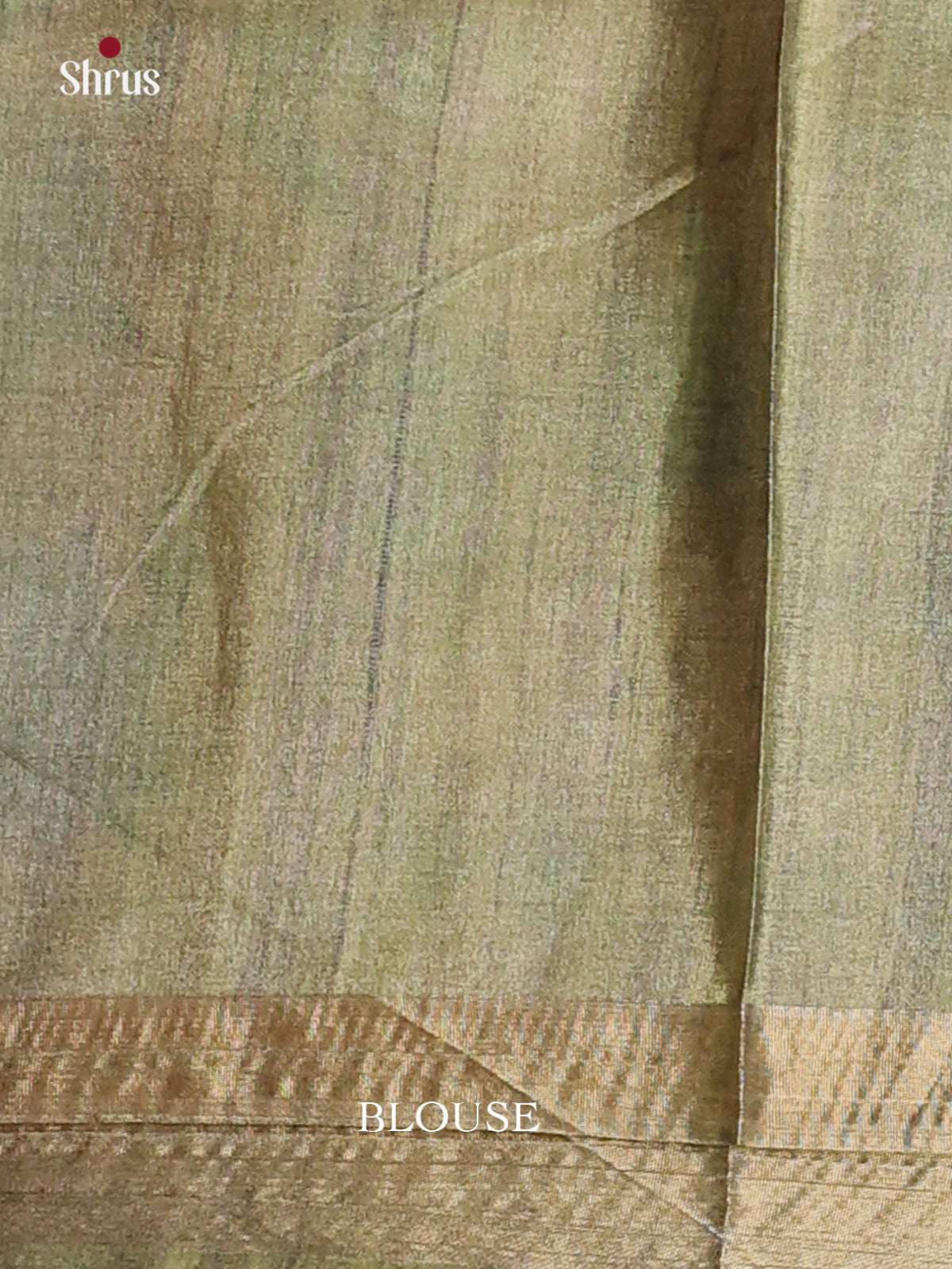 Cream & Green - Printed Tussar Saree - Shop on Shrus.com