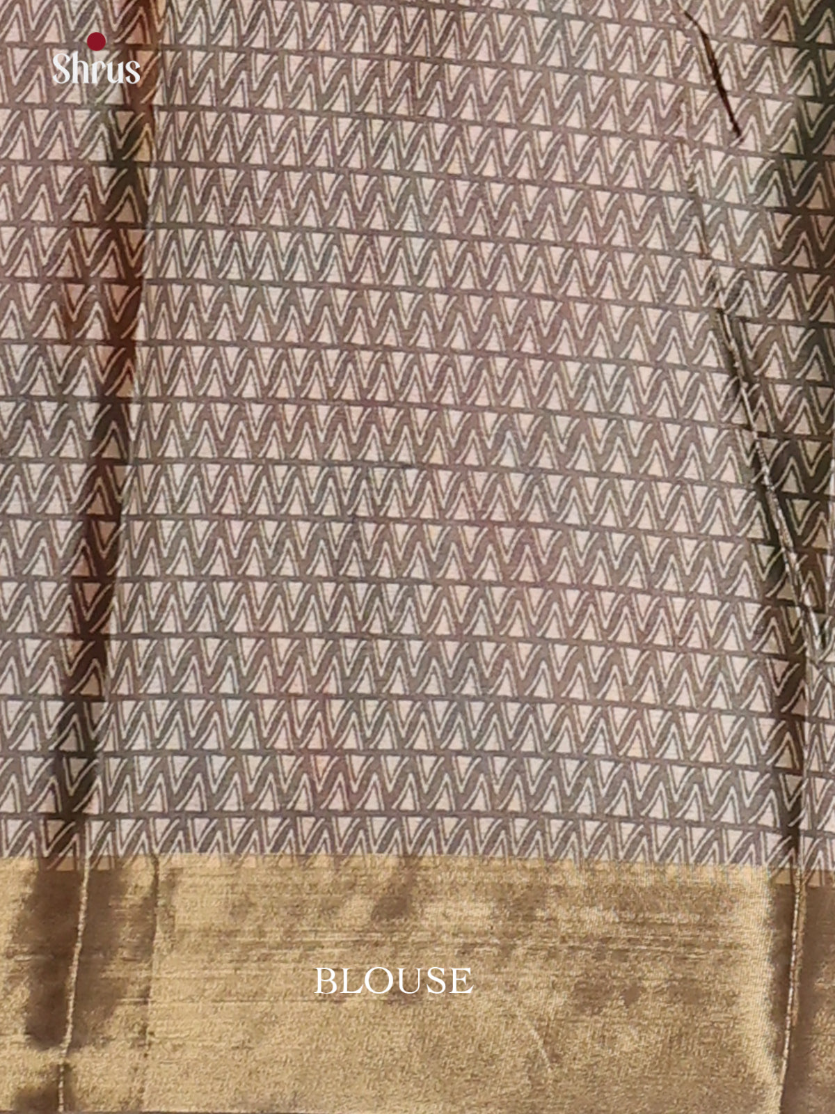 Gold - Printed Tussar Saree - Shop on Shrus.com
