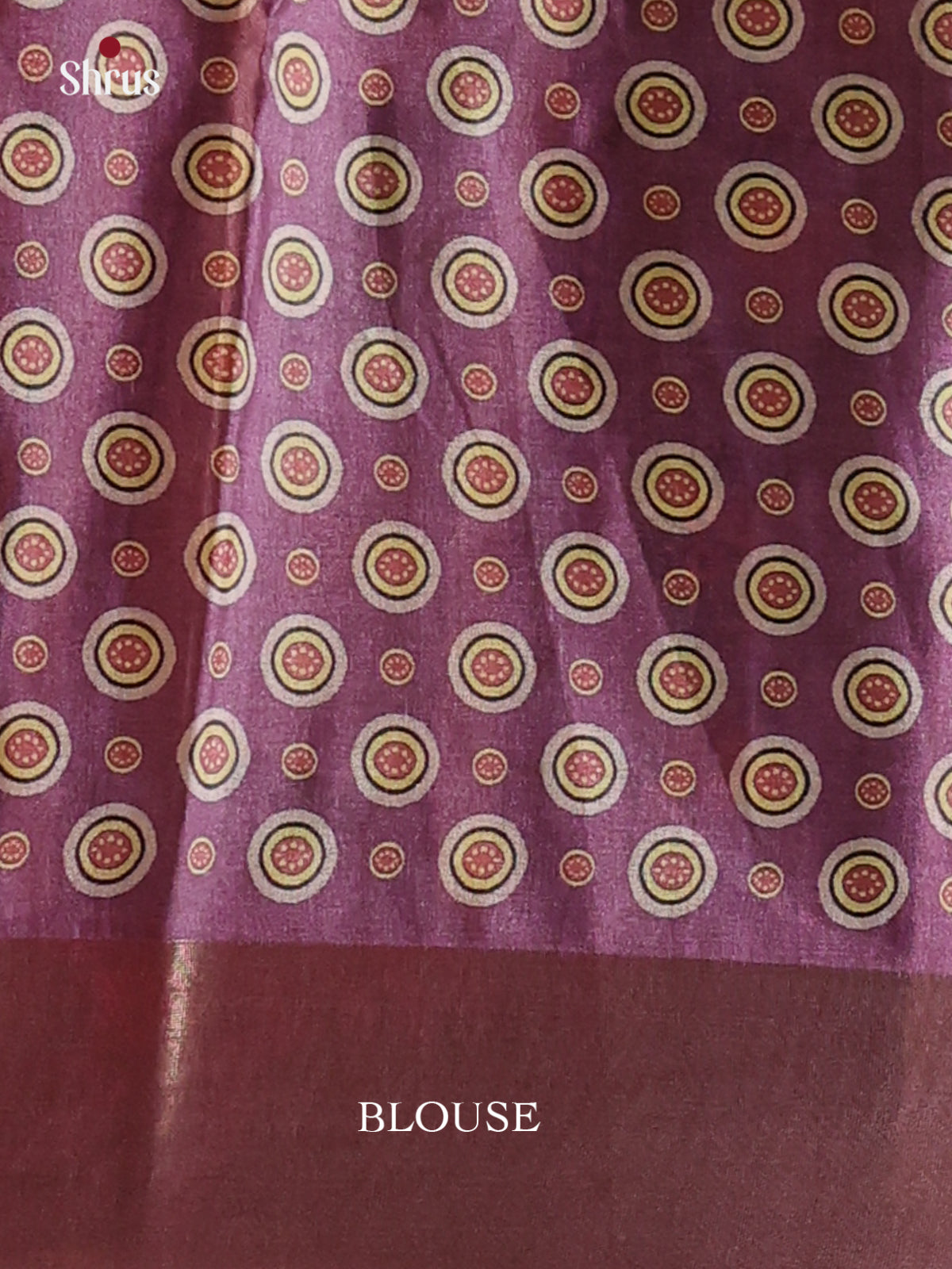 Blue & Purple - Printed Tussar Saree - Shop on Shrus.com