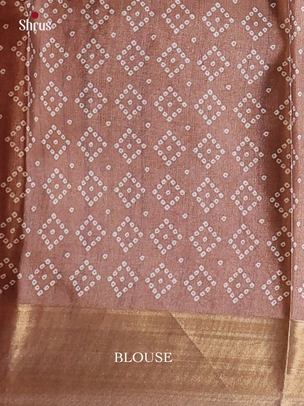 Brown - Printed Tussar Saree - Shop on Shrus.com