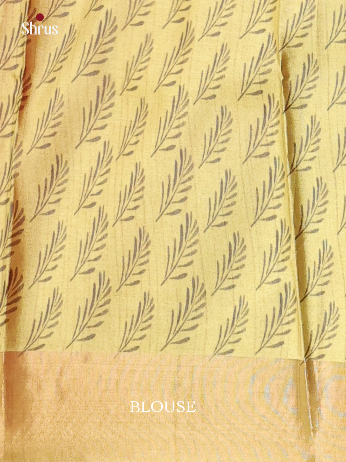 Cream , Pink & Lime Green - Printed Tussar Saree - Shop on Shrus.com