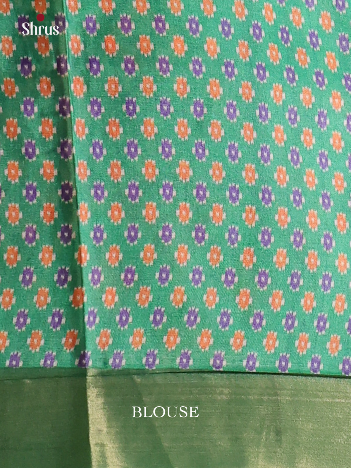 Green & Purple - Printed Tussar Saree - Shop on Shrus.com