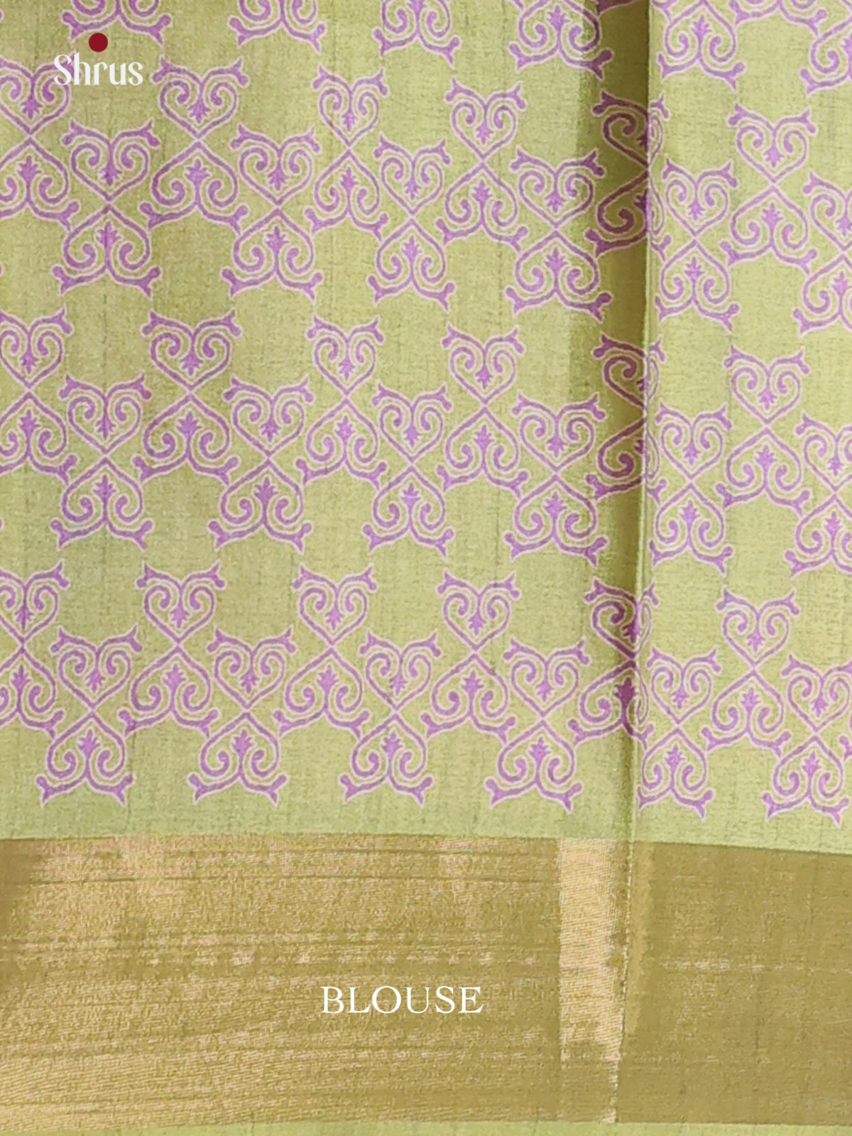 Grey & Green - Printed Tussar Saree - Shop on Shrus.com