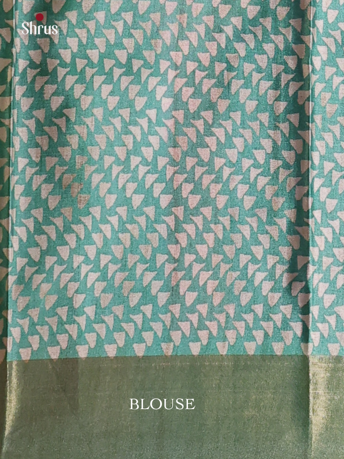 Grey & Green - Printed Tussar Saree - Shop on Shrus.com