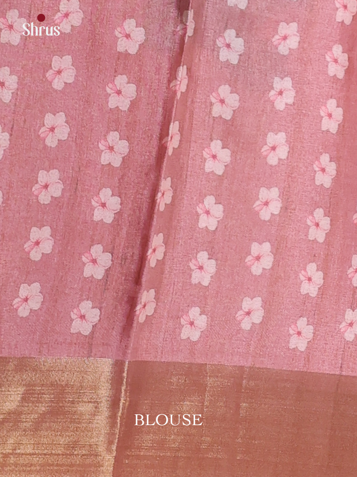 Black & Pink - Printed Tussar Saree - Shop on Shrus.com