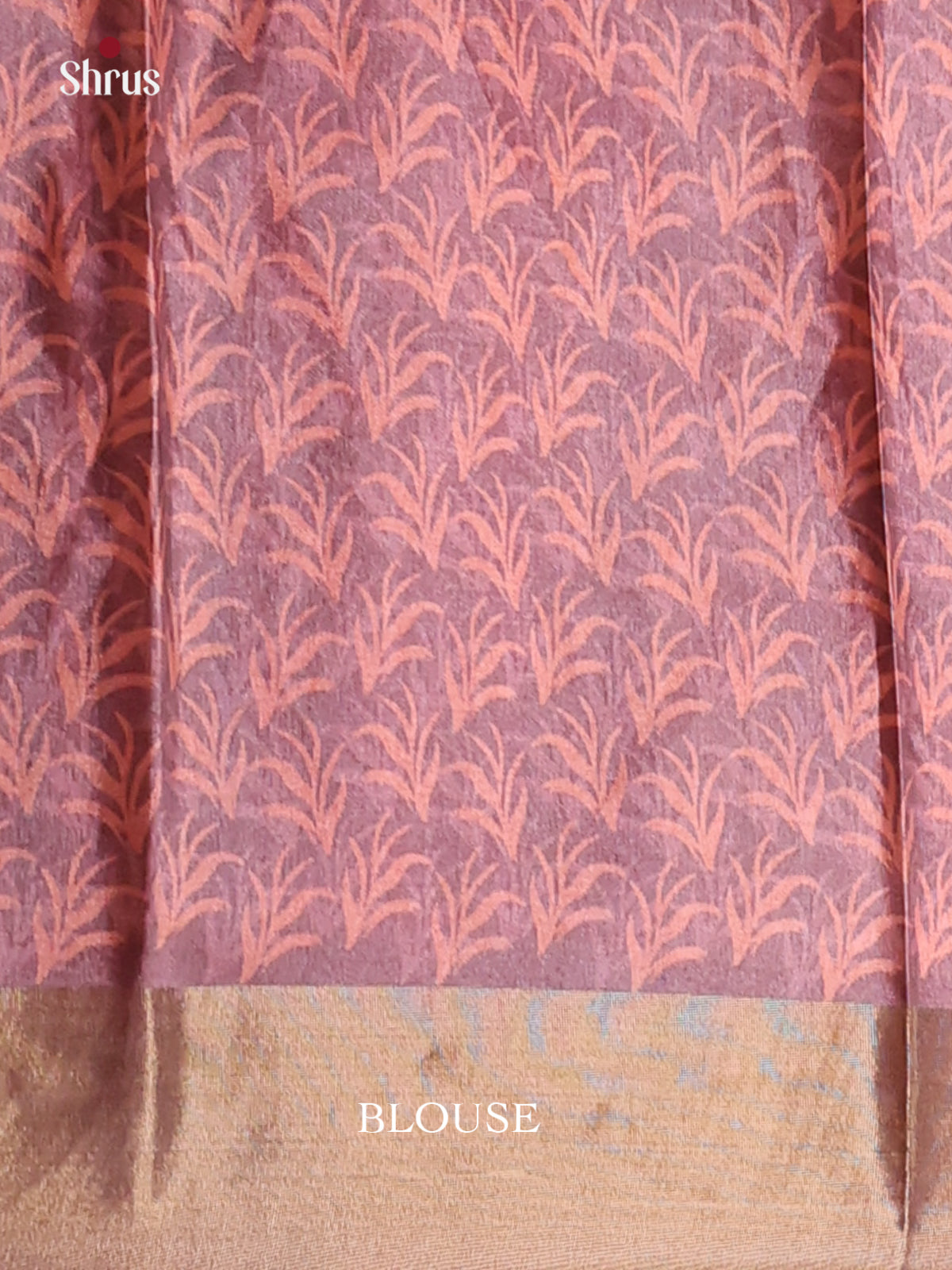Cream & Purple - Printed Tussar Saree - Shop on Shrus.com