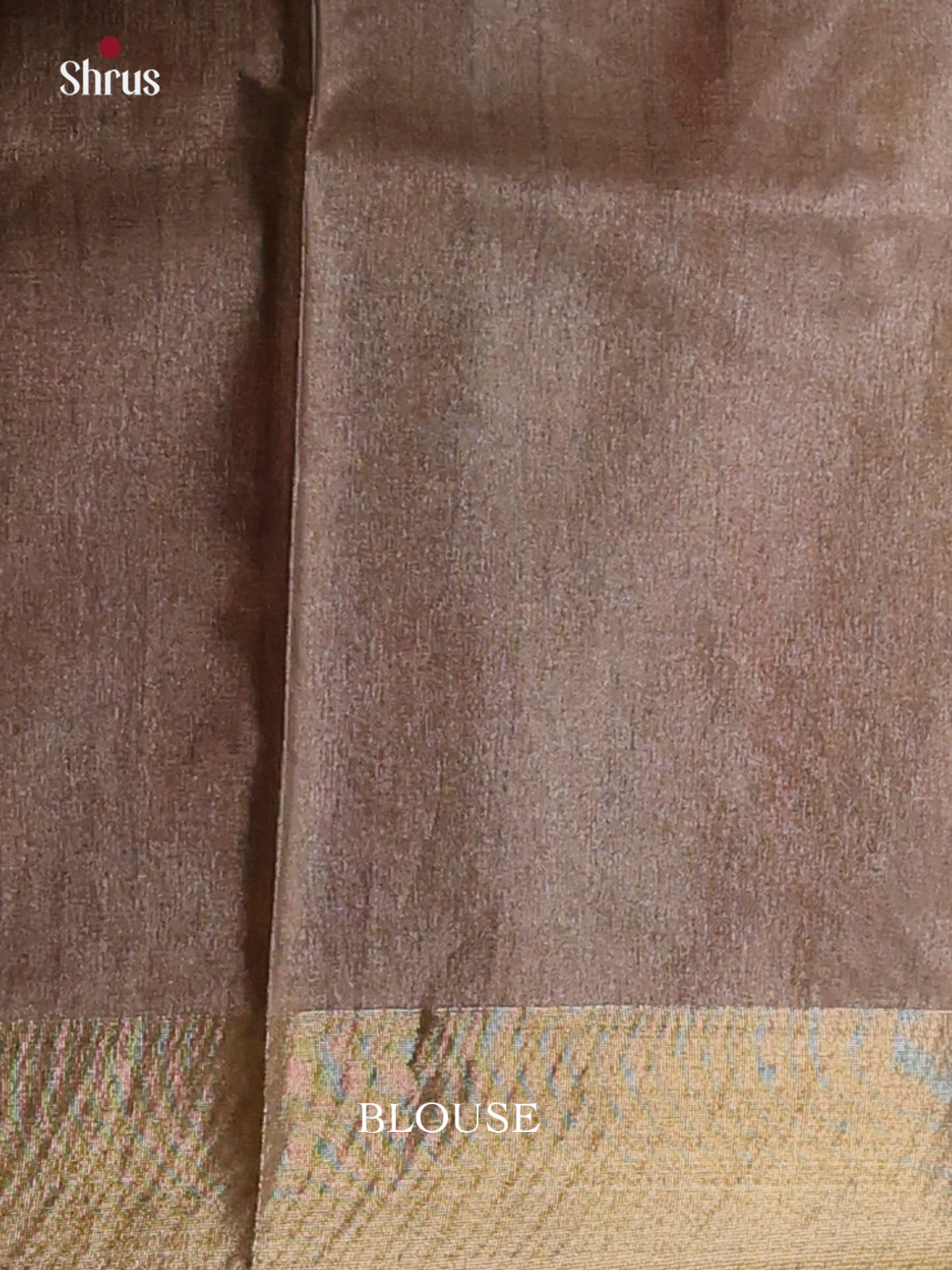 Cream & Brown - Printed Tussar Saree - Shop on Shrus.com