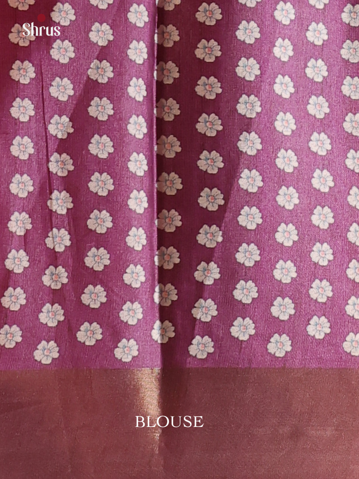 Purple - Printed Tussar Saree - Shop on Shrus.com